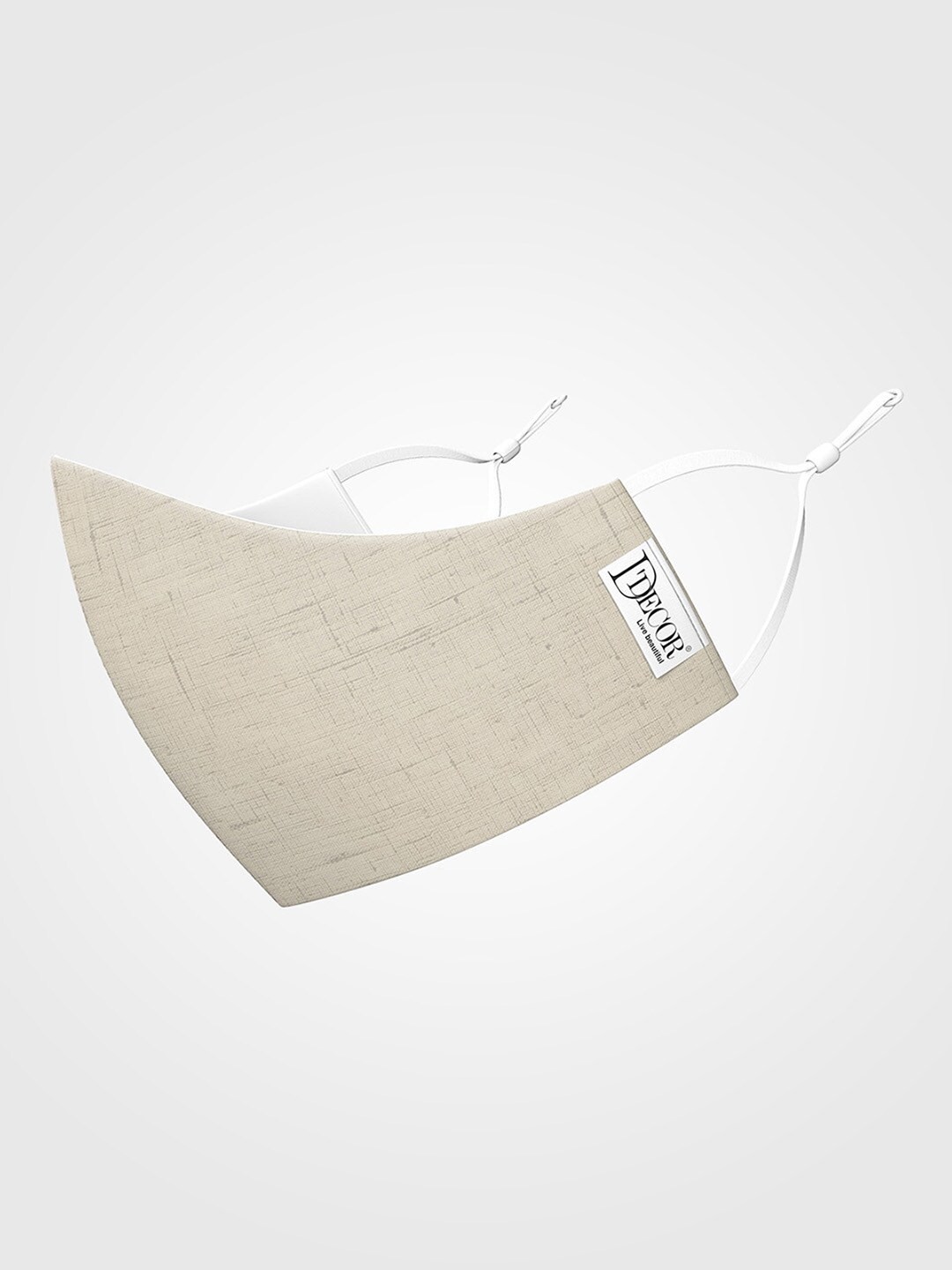 

DDecor Men Beige Solid 3-Ply Anti Viral Reusable Cloth Mask