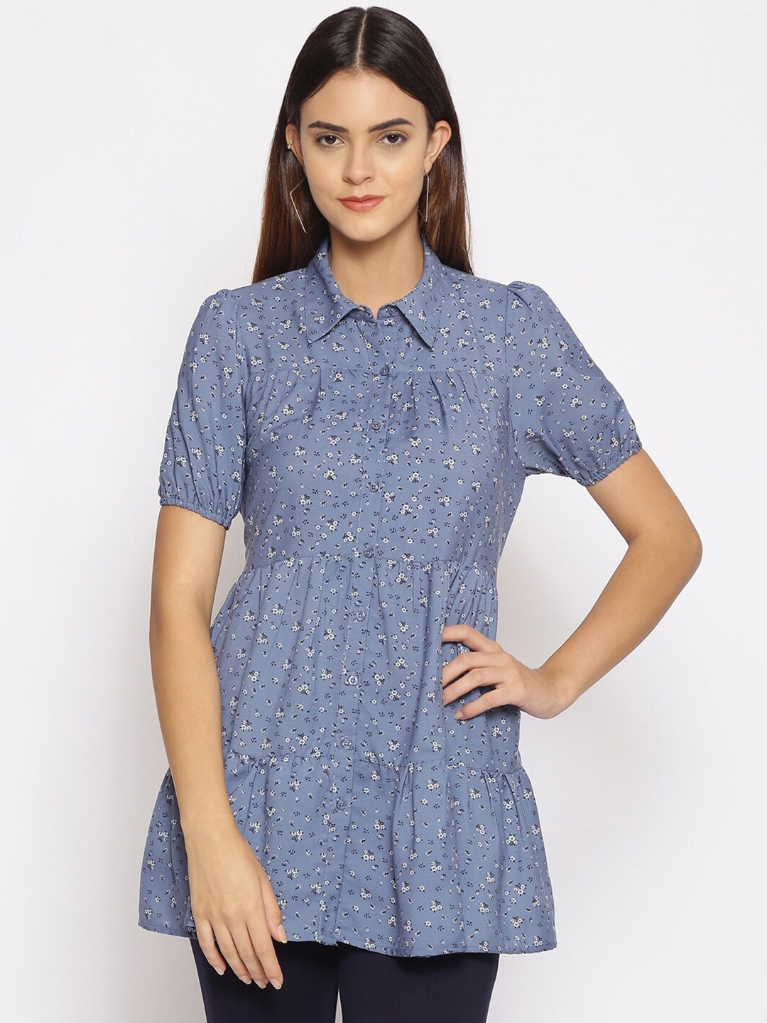 

Oxolloxo Women Blue Printed