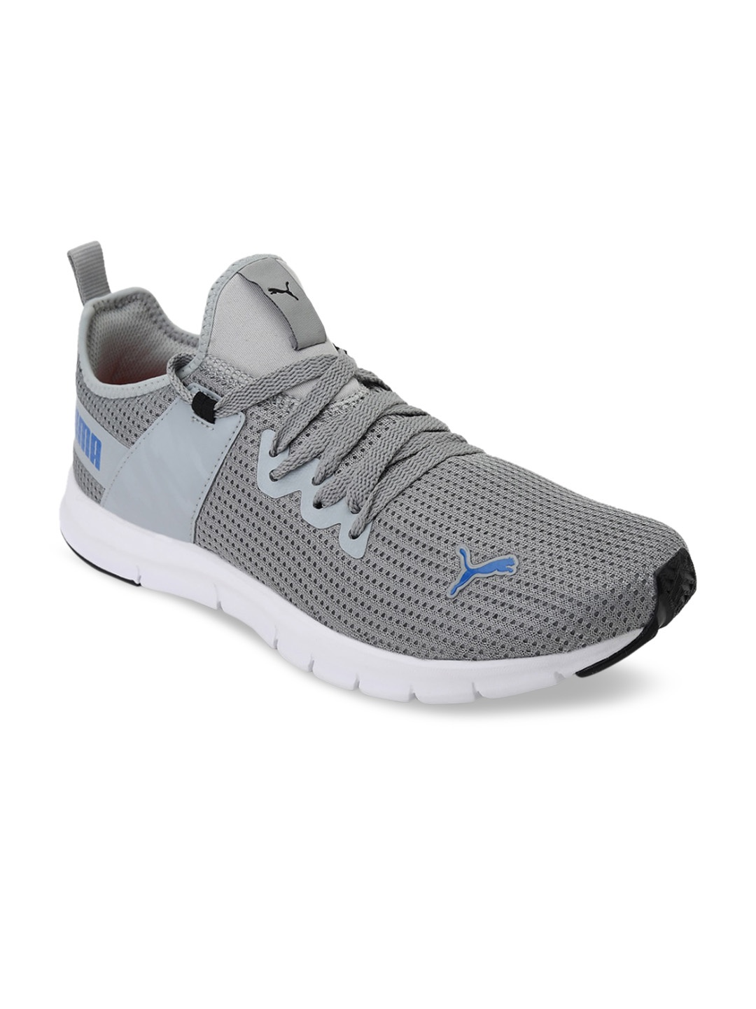 

Puma Men Grey Woven Design Flex Fire V1 Sneakers