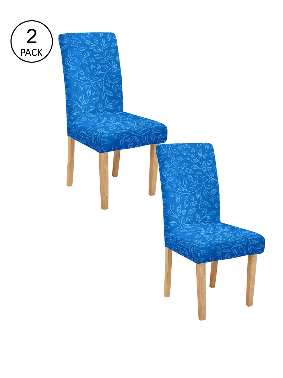 

Cortina Set Of 2 Blue Printed Chair Covers