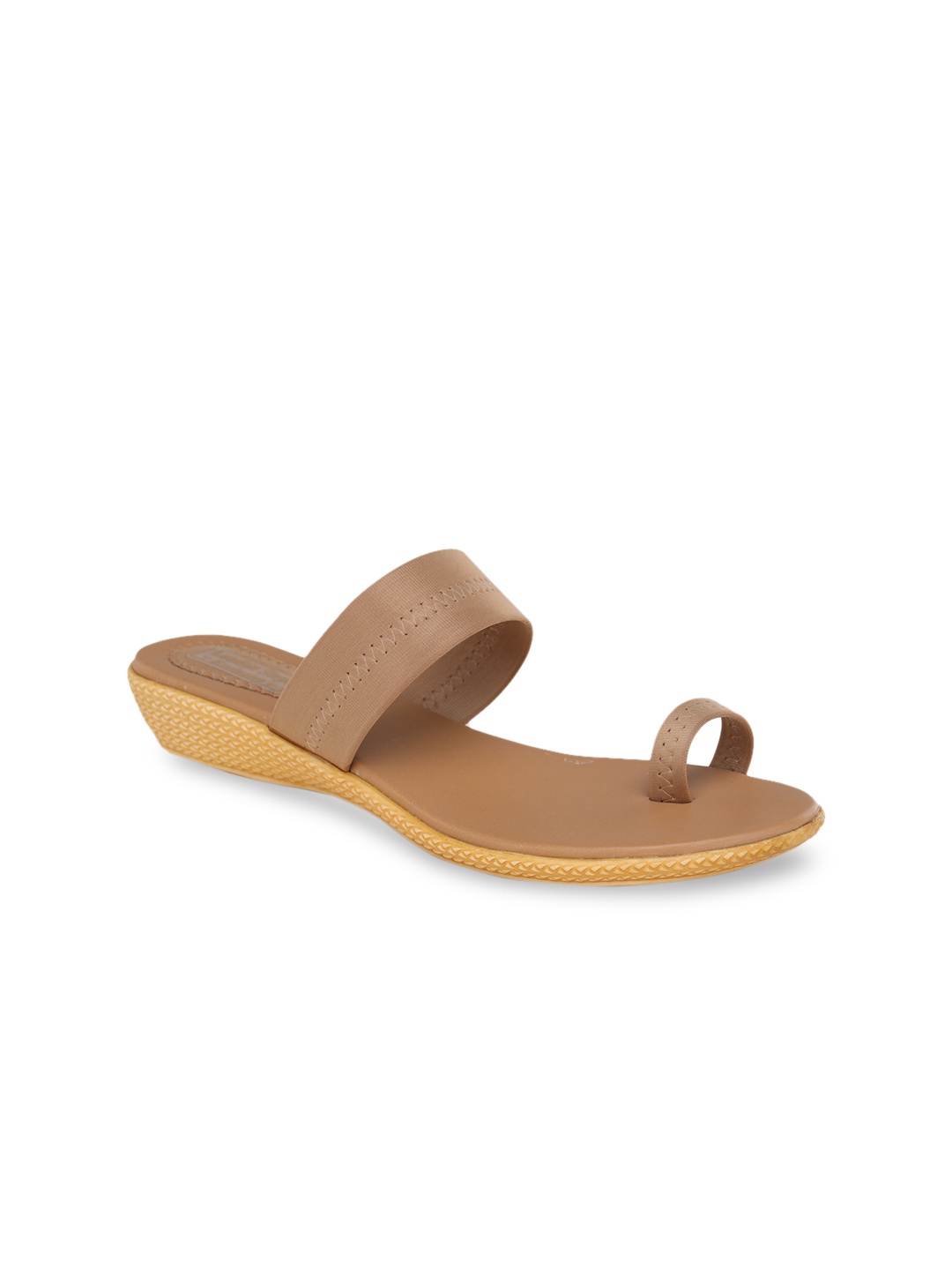 

LONDON STEPS Women Brown Solid One Toe Flats