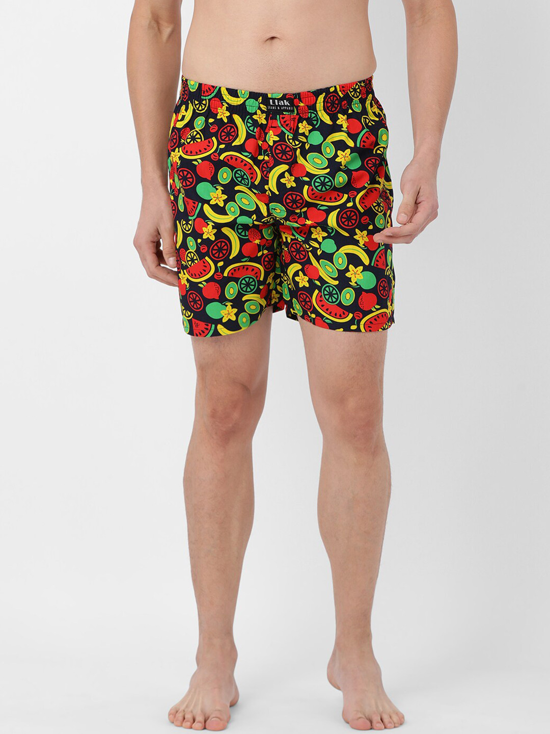 

Llak Jeans Men Black & Red Printed Boxer 11-BP