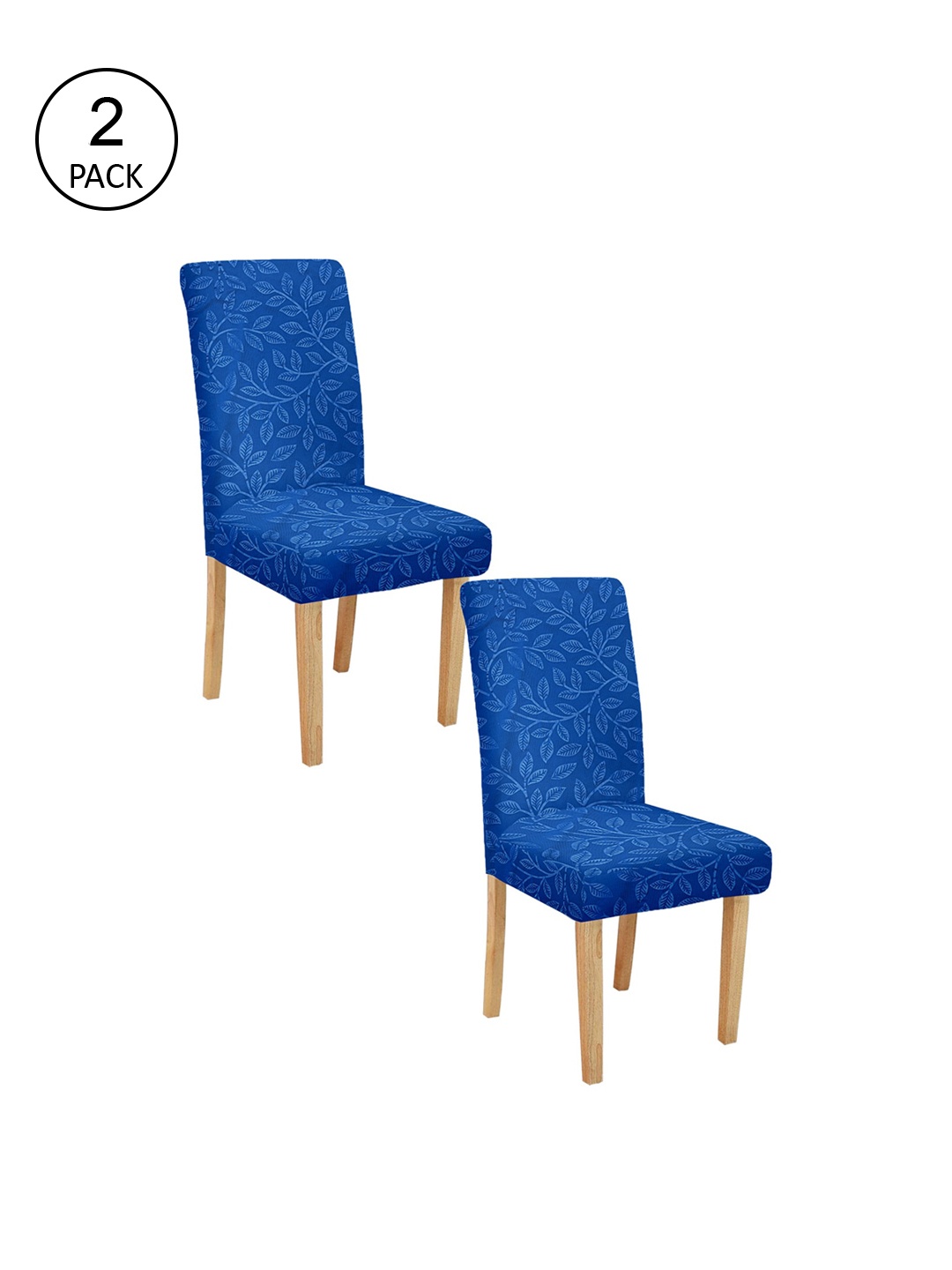 

Cortina Set Of 2 Blue Printed Chair Covers