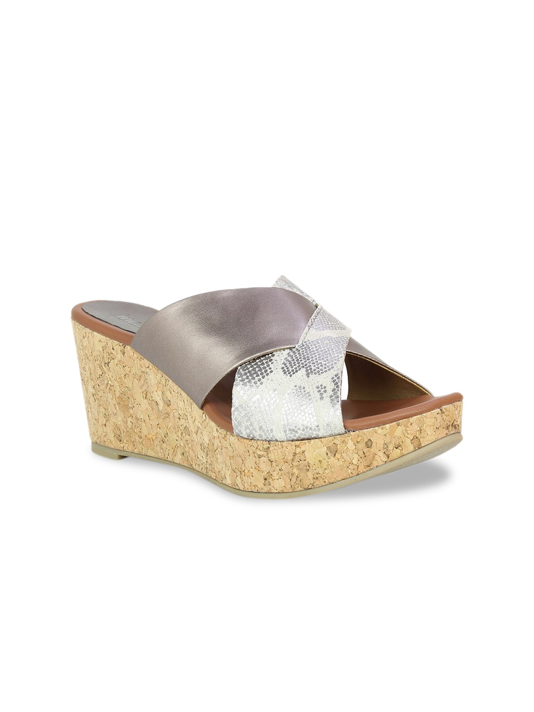 

Inc 5 Women Grey Printed Wedges