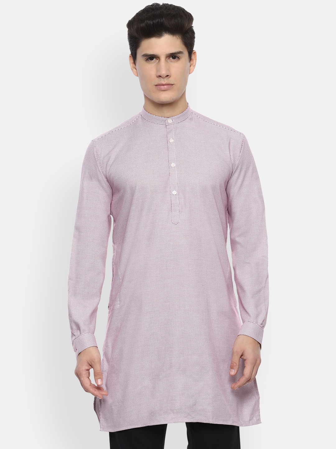 

V Dot Men Pink Regular Fit Printed Casual Shirt