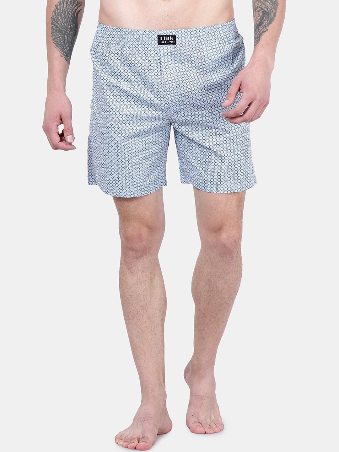 

Llak Jeans Men Blue & Red Printed Boxer 29-BP