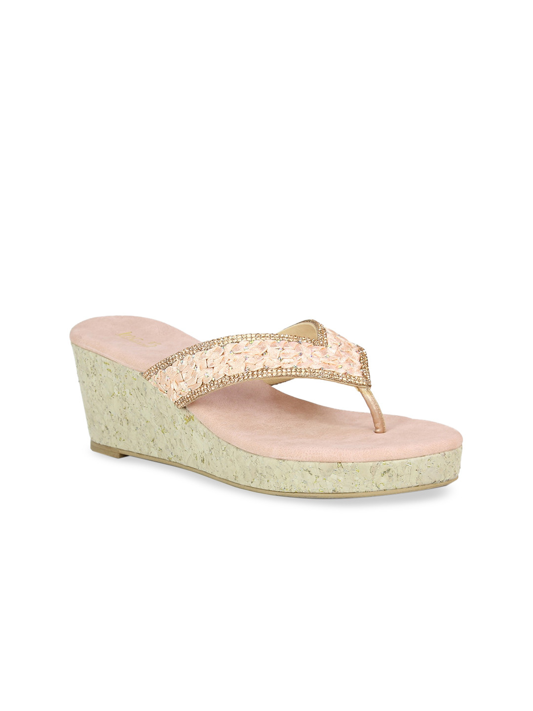 

Inc 5 Women Rose Gold Embellished Wedges