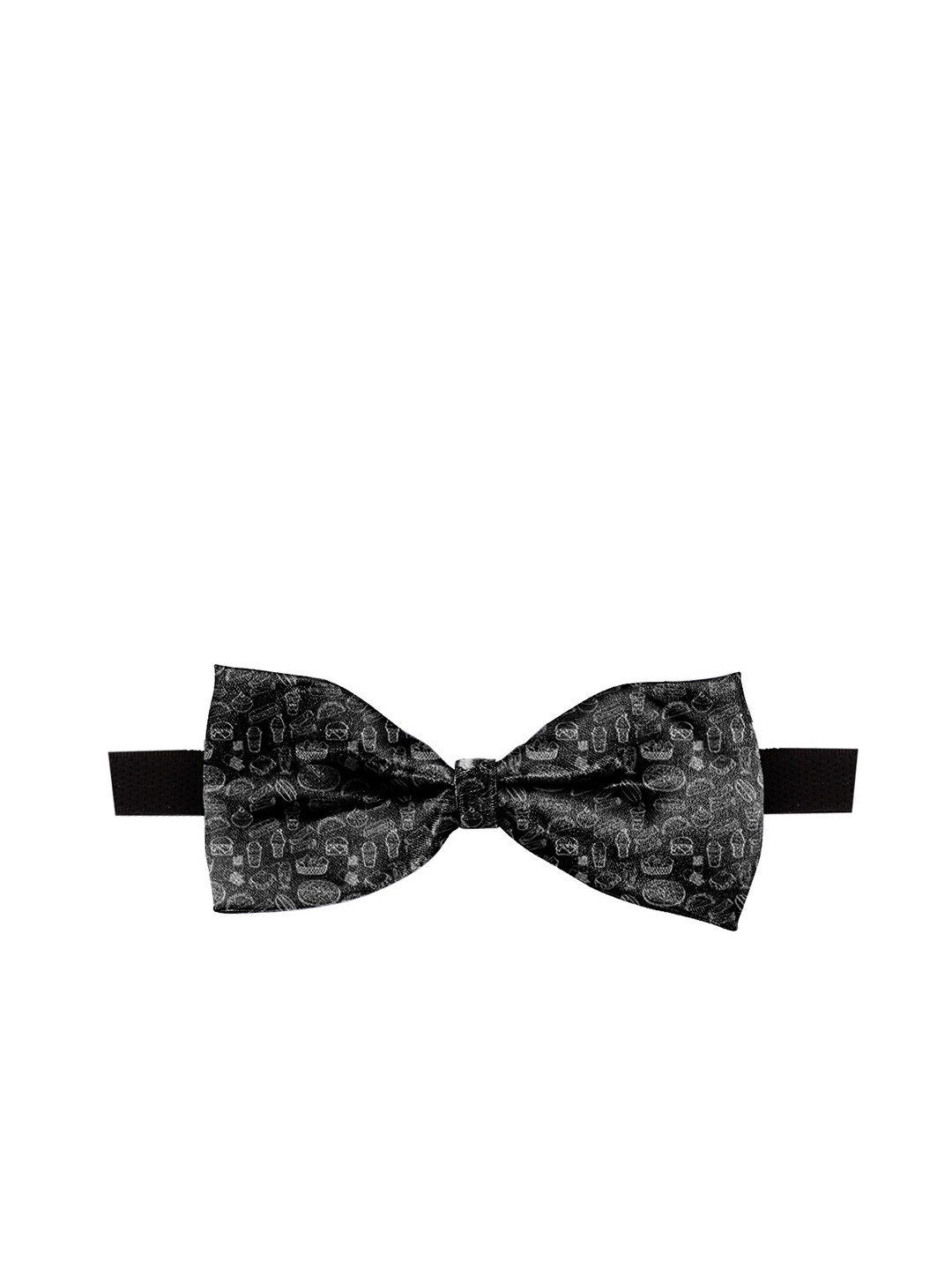 

Blacksmith Black & White Printed Satin Bow Tie