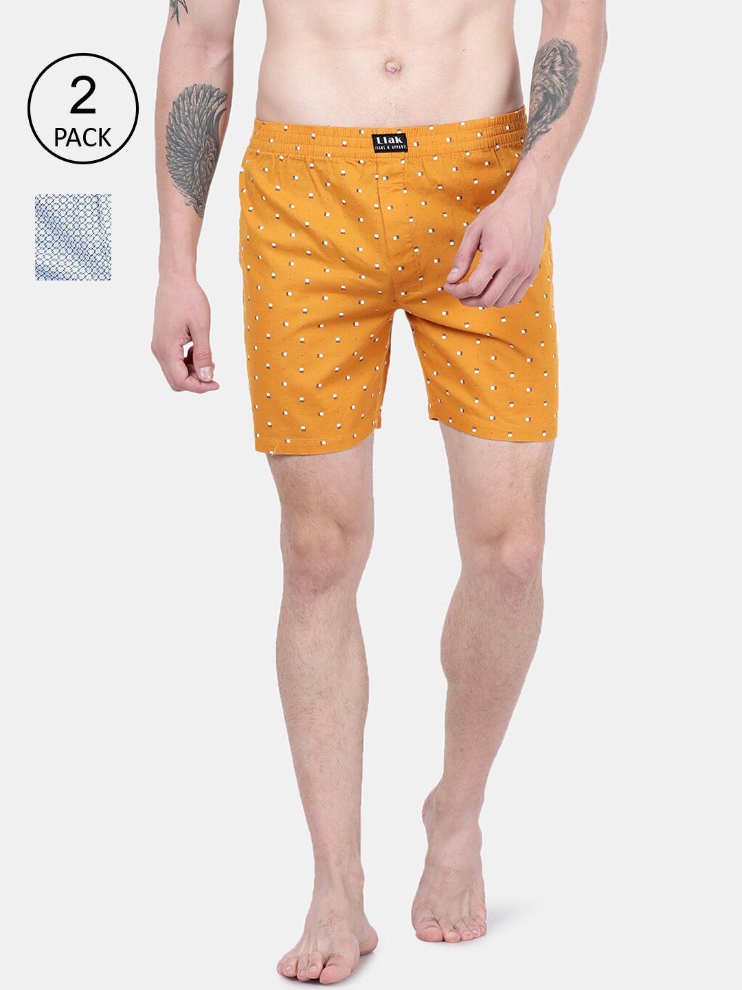 

Llak Jeans Men Pack Of 2 Assorted Relaxed-Fit Boxers 24-29-BP