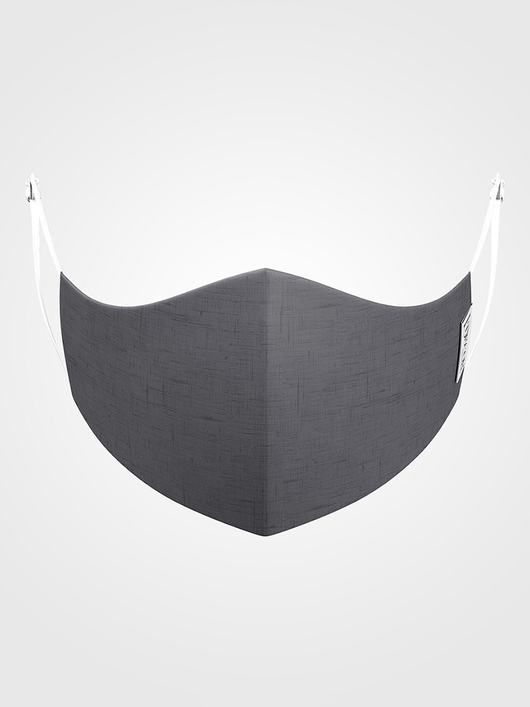 

DDecor Unisex Grey Solid 3-Ply Adjustable Reusable Cotton Cloth Mask
