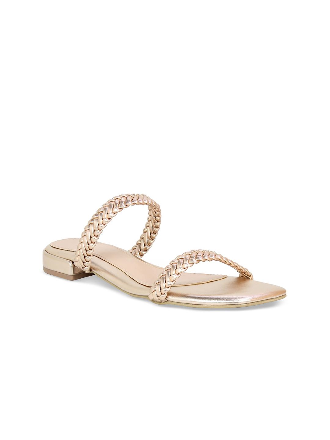 

Inc 5 Women Rose Gold Woven Design Block Heels