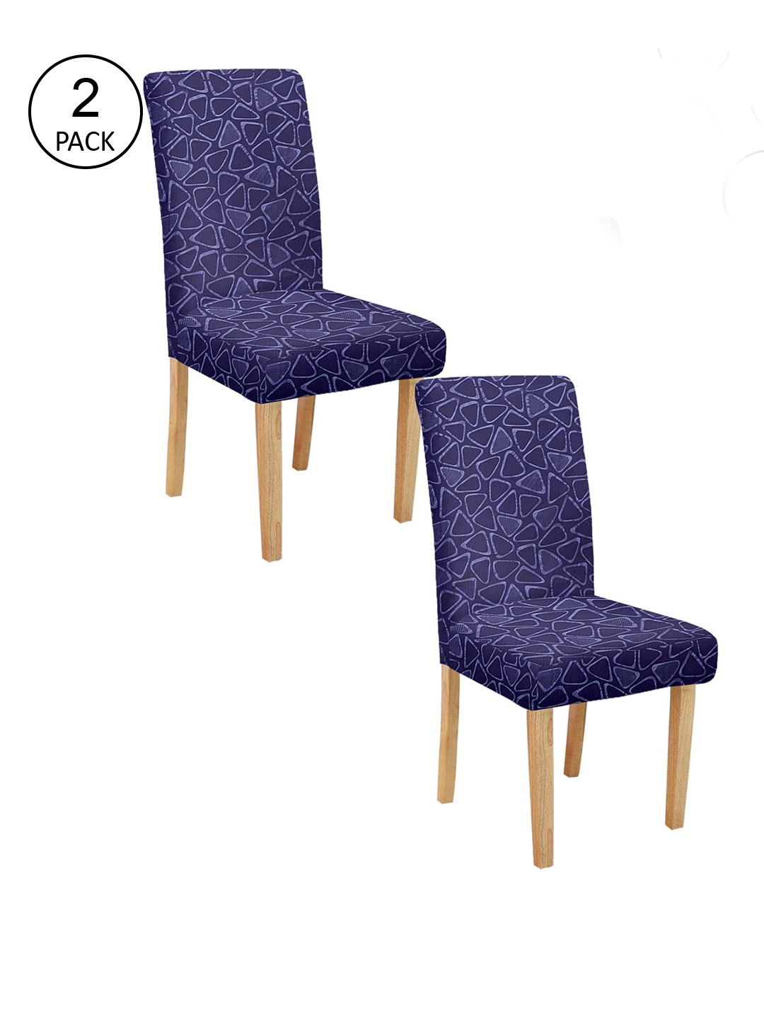 

Cortina Set Of 2 Purple Printed Chair Covers