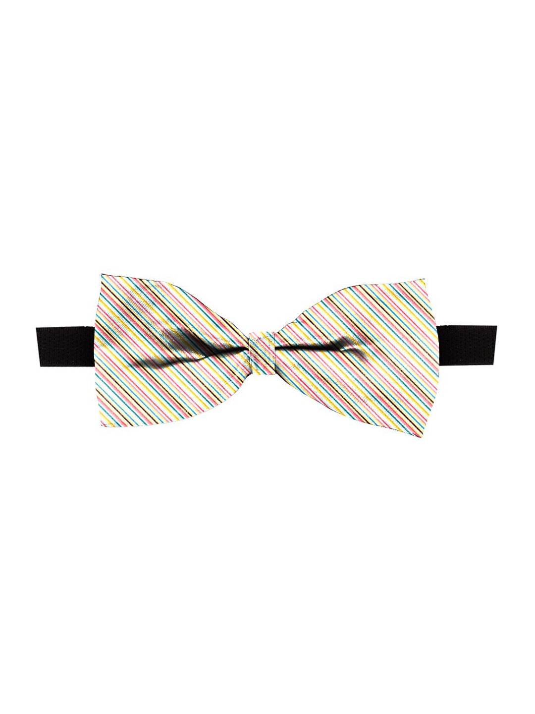 

Blacksmith Pink & Cream-Coloured Striped Bow Tie