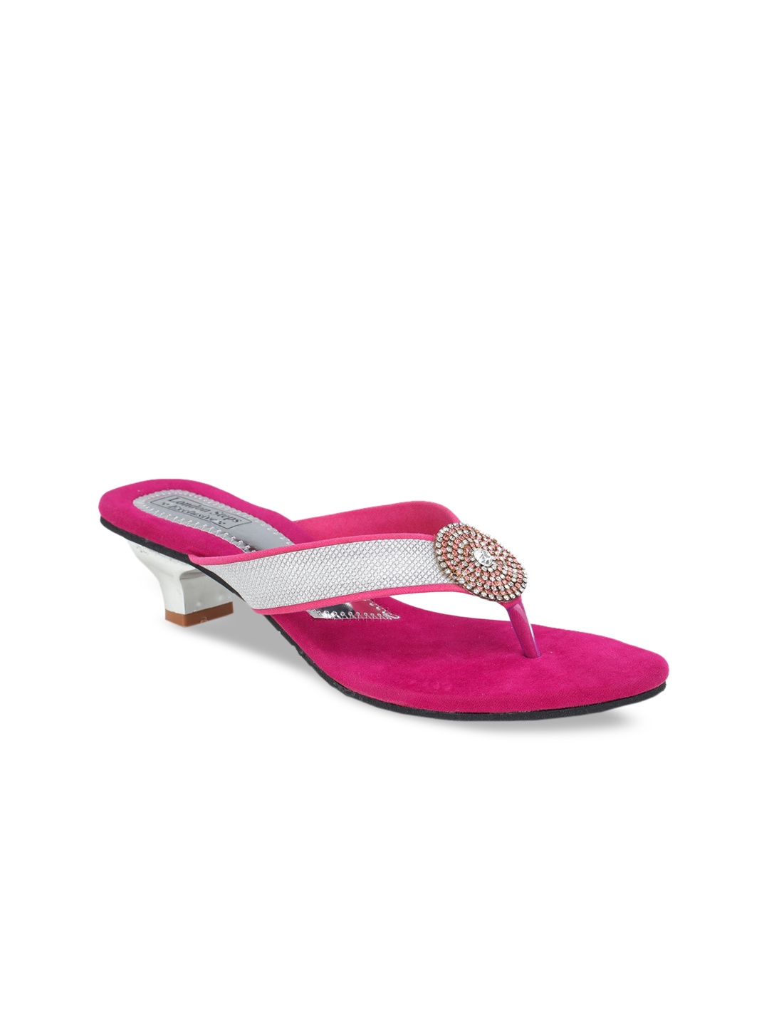 

LONDON STEPS Women Pink Printed Open Toe Sandals