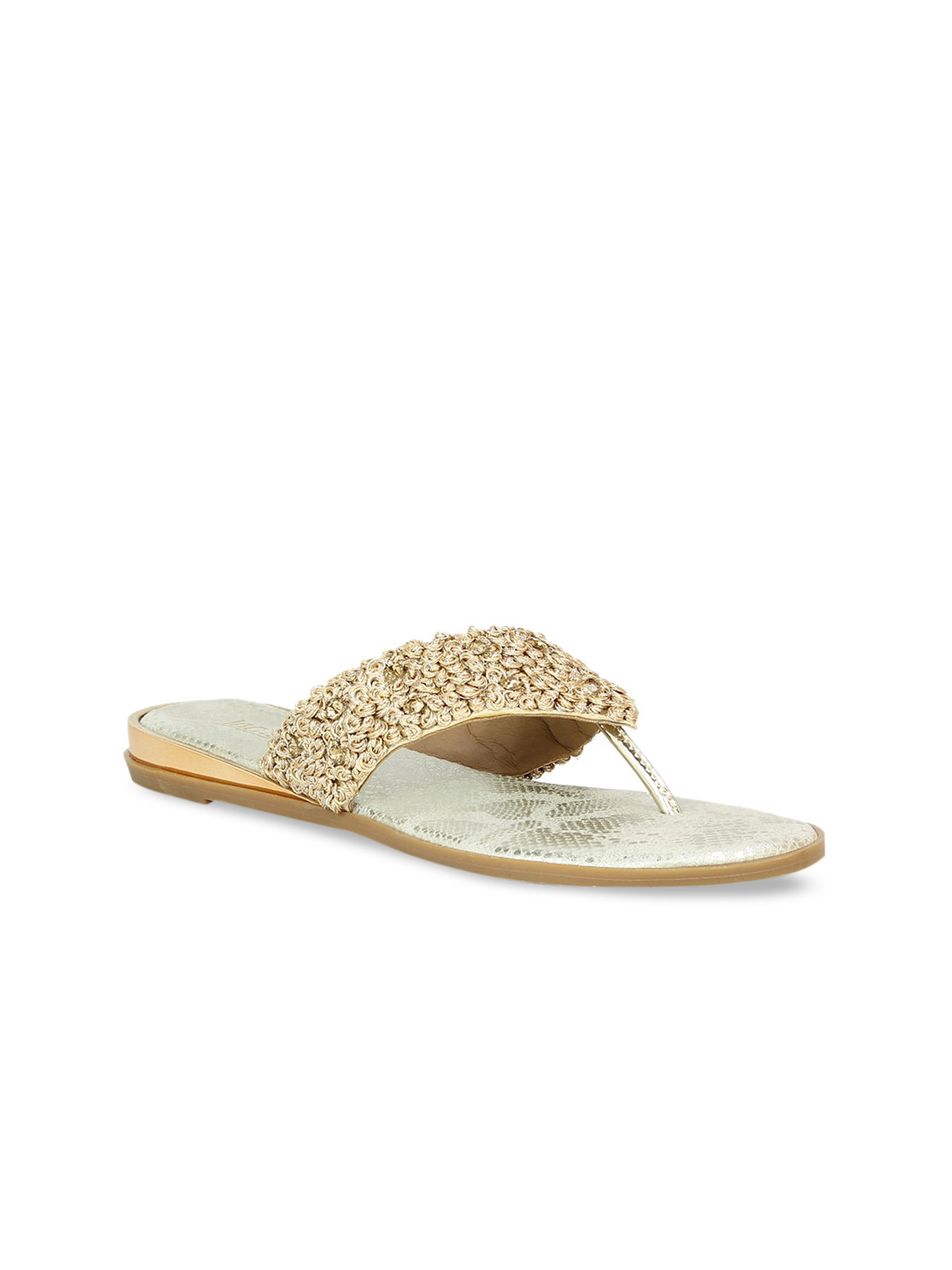 

Inc 5 Women Gold-Toned Embellished Sandals