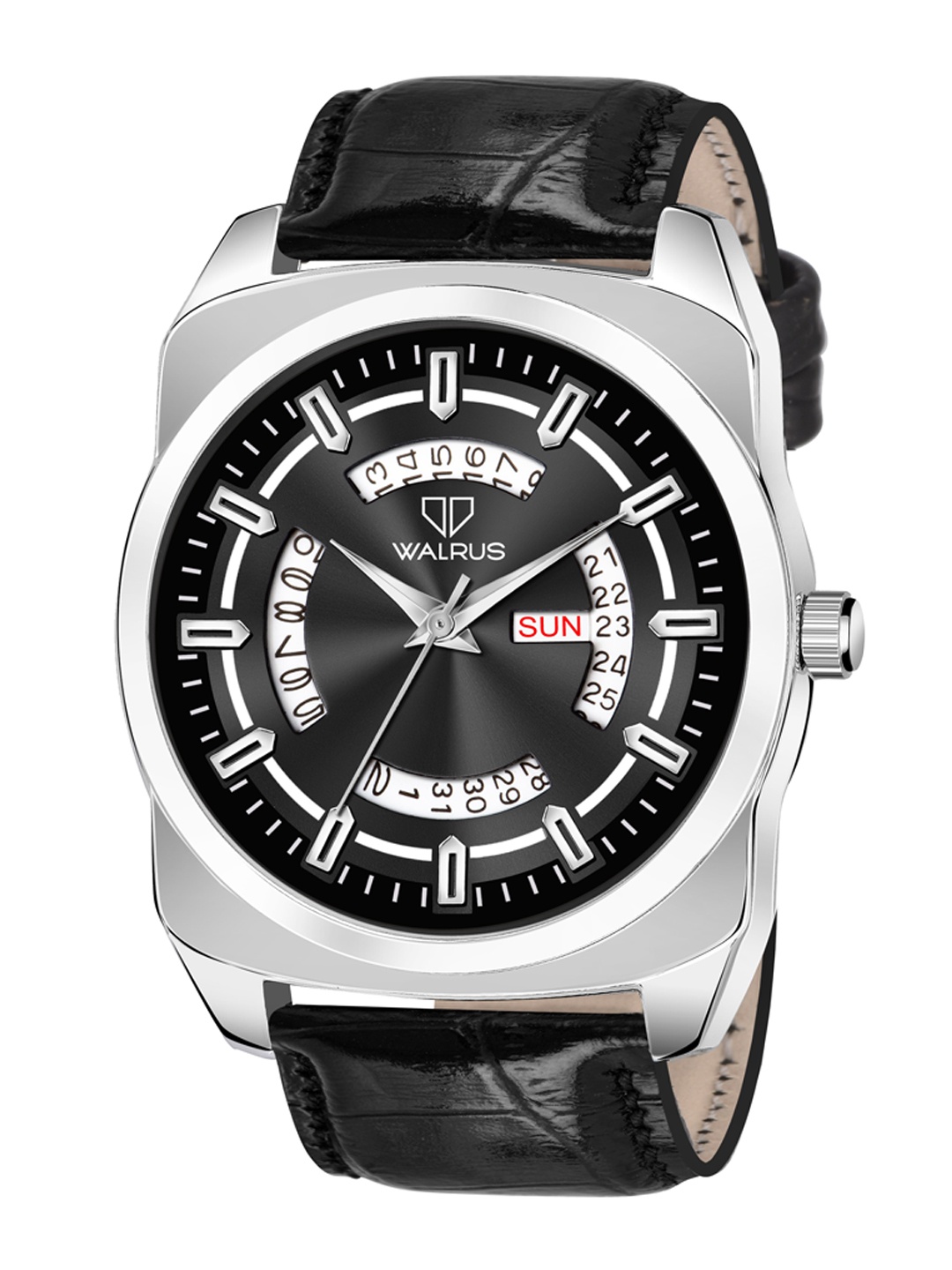 

Walrus Men Black & Silver-Toned Analogue Watch WWTM-MVRK-XVII-020207-Black