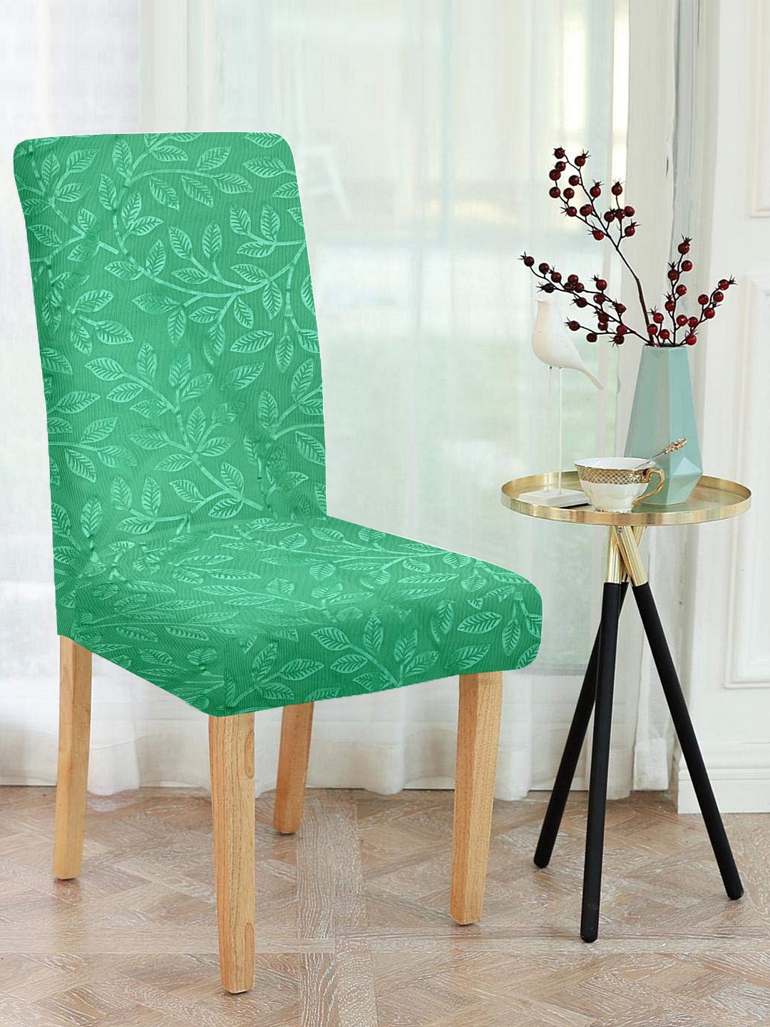 

Cortina Set Of 6 Green Printed Chair Covers
