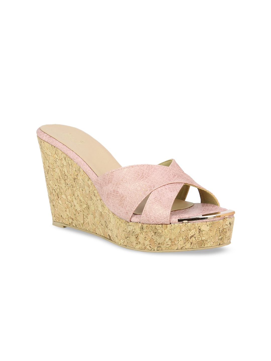 

Inc 5 Women Peach-Coloured Solid Sandals