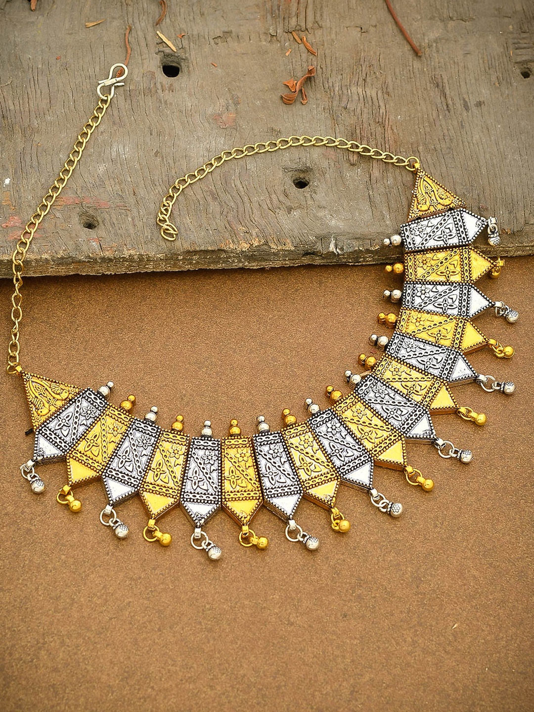 

Silvermerc Designs Gold Women Multi Choker Necklace