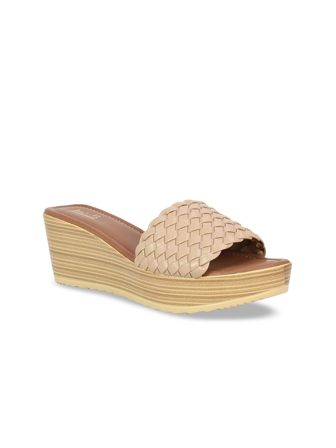 

Inc 5 Women Beige Woven Design Wedges