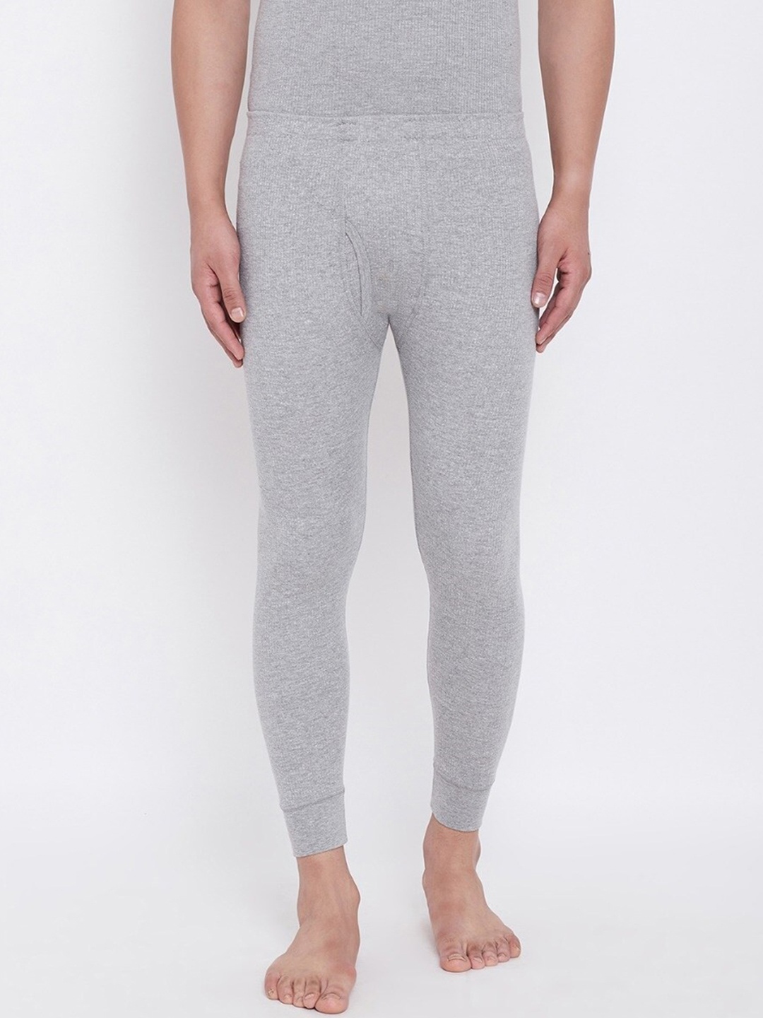 

NEVA Men Grey Self-Design Cotton Rich Thermal Bottom