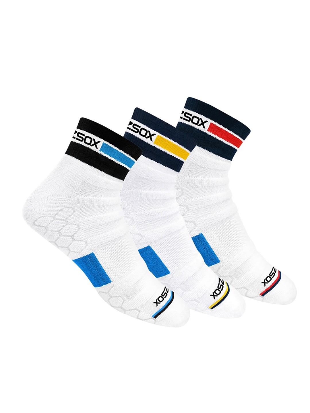 

BLITZSOX Men Pack Of 3 Assorted Above Ankle-Length Hi-Tech Performance Athletic Socks