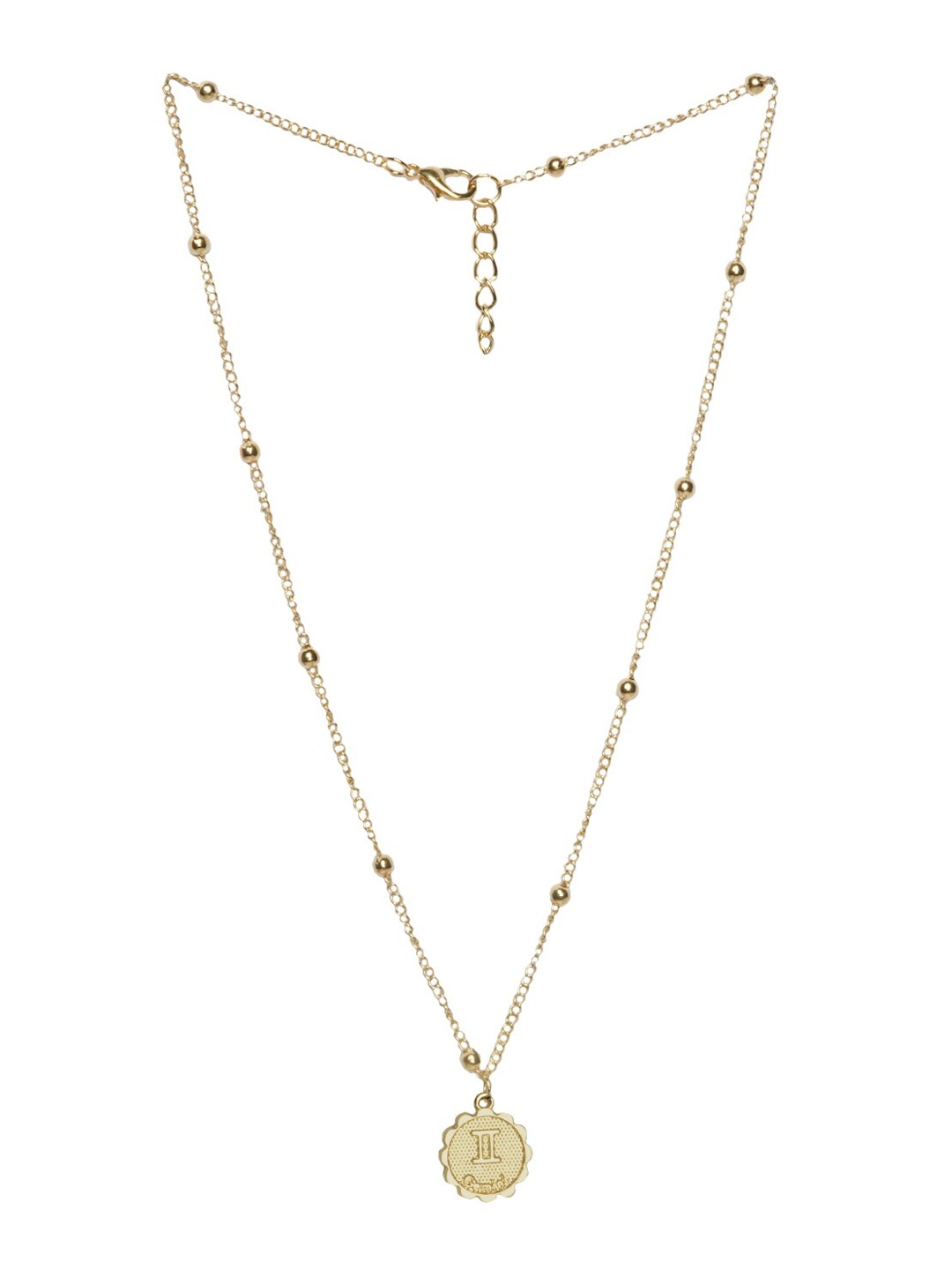 

JOKER & WITCH Gold-Plated Gemini Zodiac Pendant With Chain