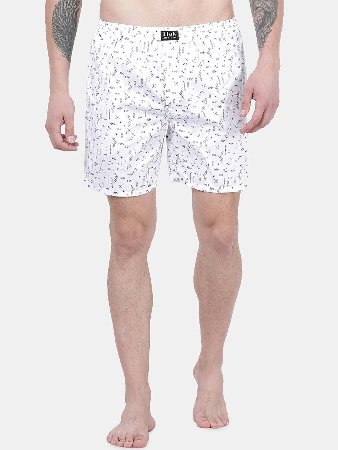 

Llak Jeans Men Off White & Grey Printed Boxers Boxer-33-SP