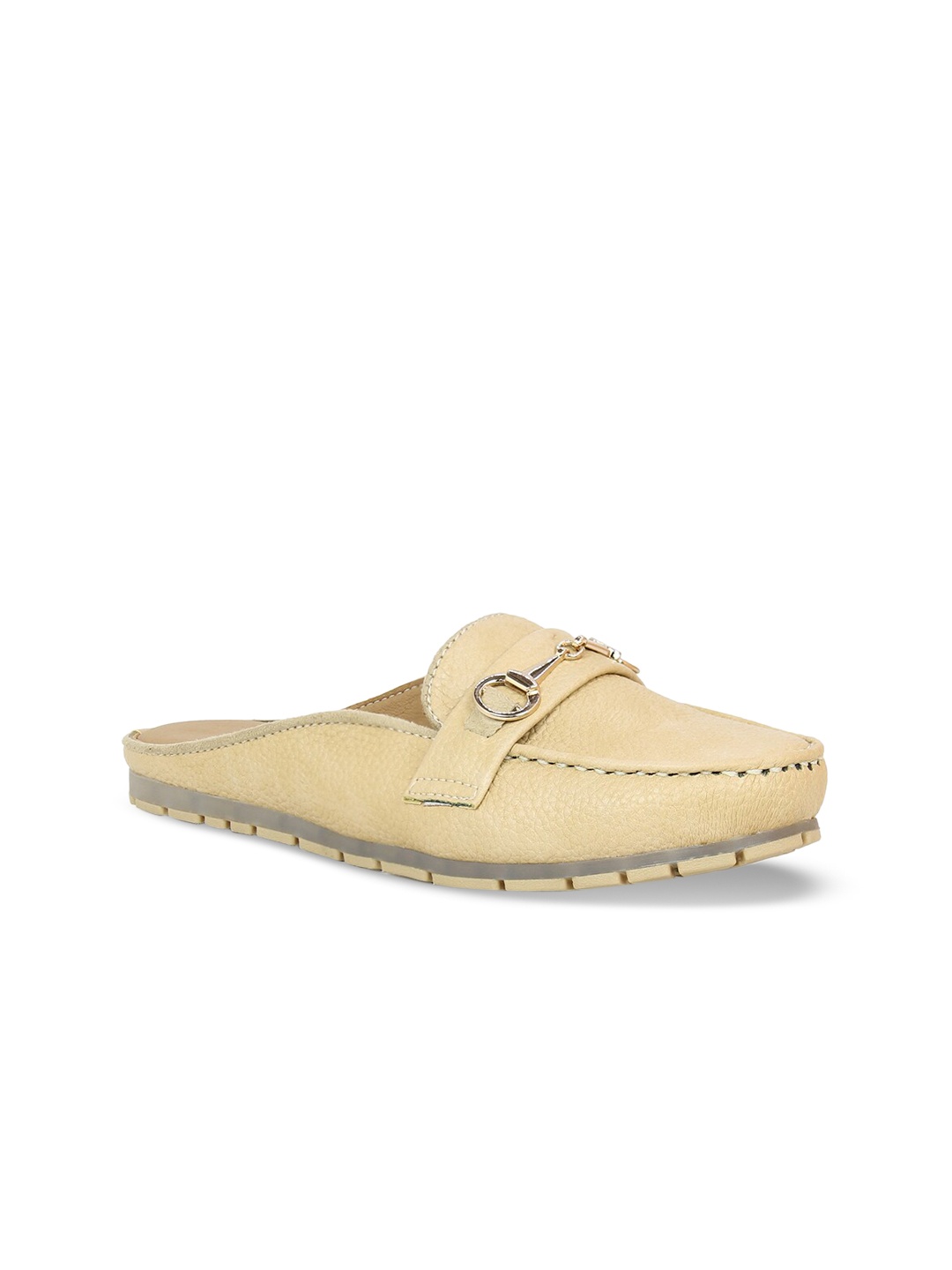 

Inc 5 Women Beige Textured Mules
