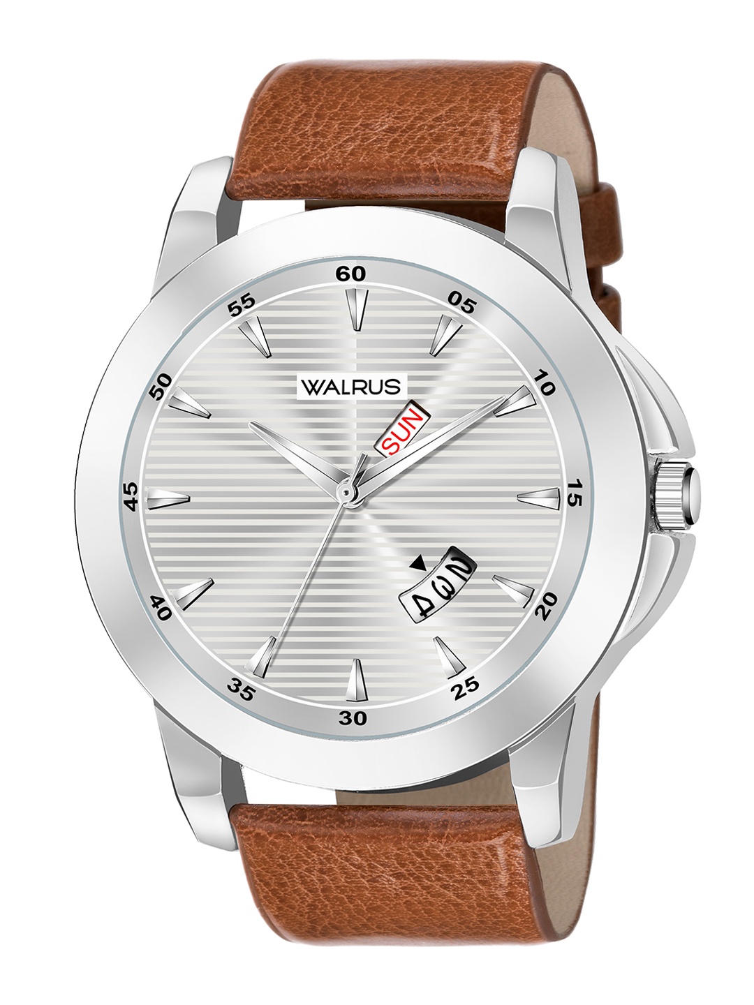 

Walrus Maverick XVI Series Men Silver-Toned Day & Date Function Analogue Watch