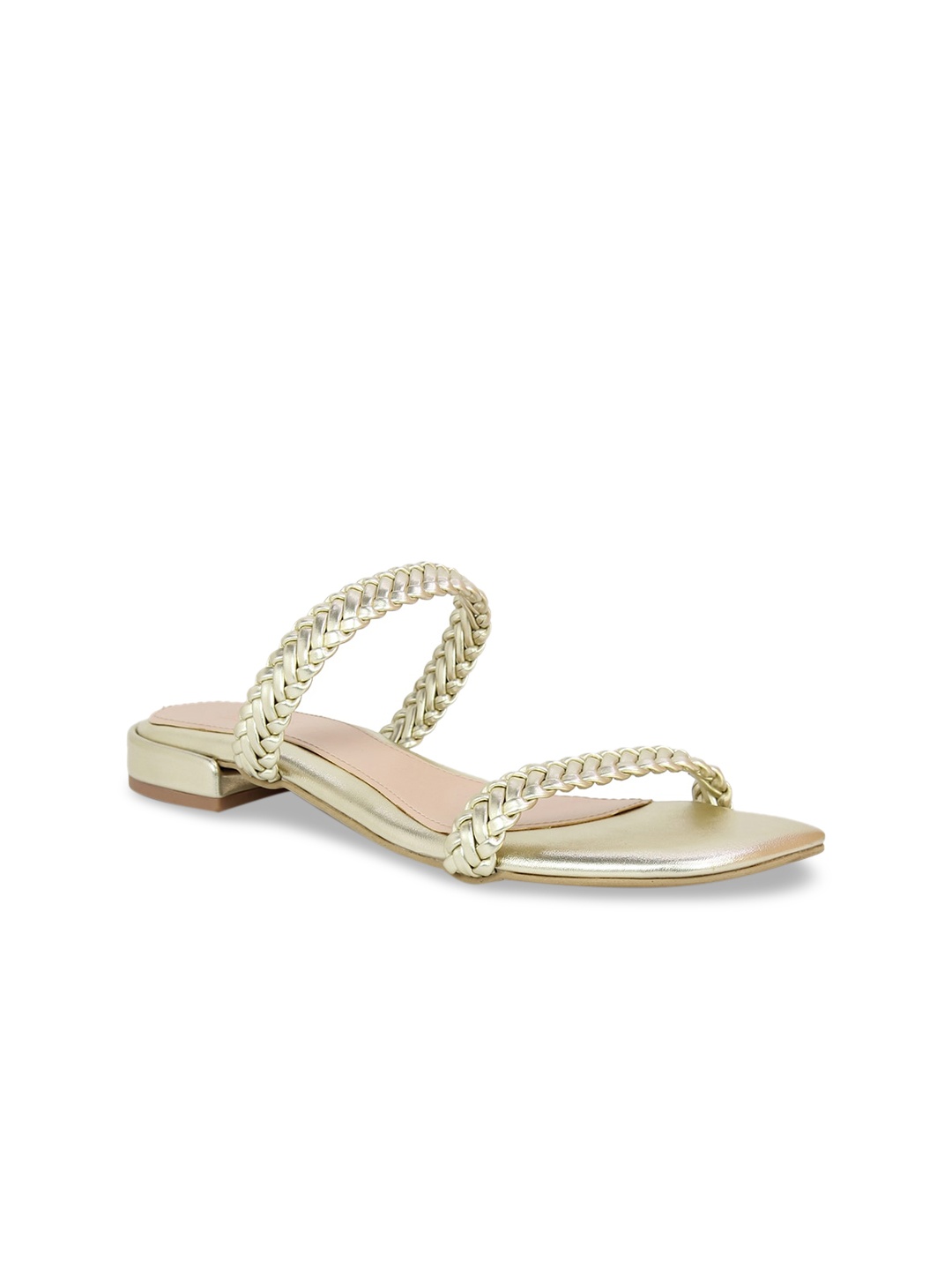 

Inc 5 Women Gold-Toned Woven Design Sandals