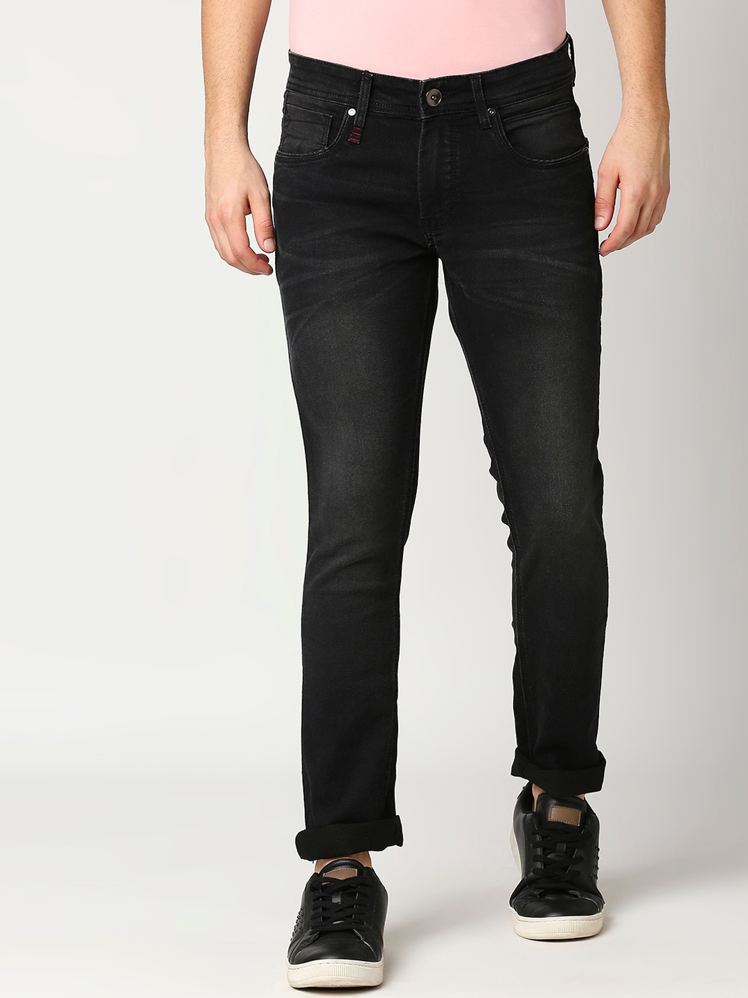 

High Star Men Black Clean Look Light Fade Stretchable Jeans