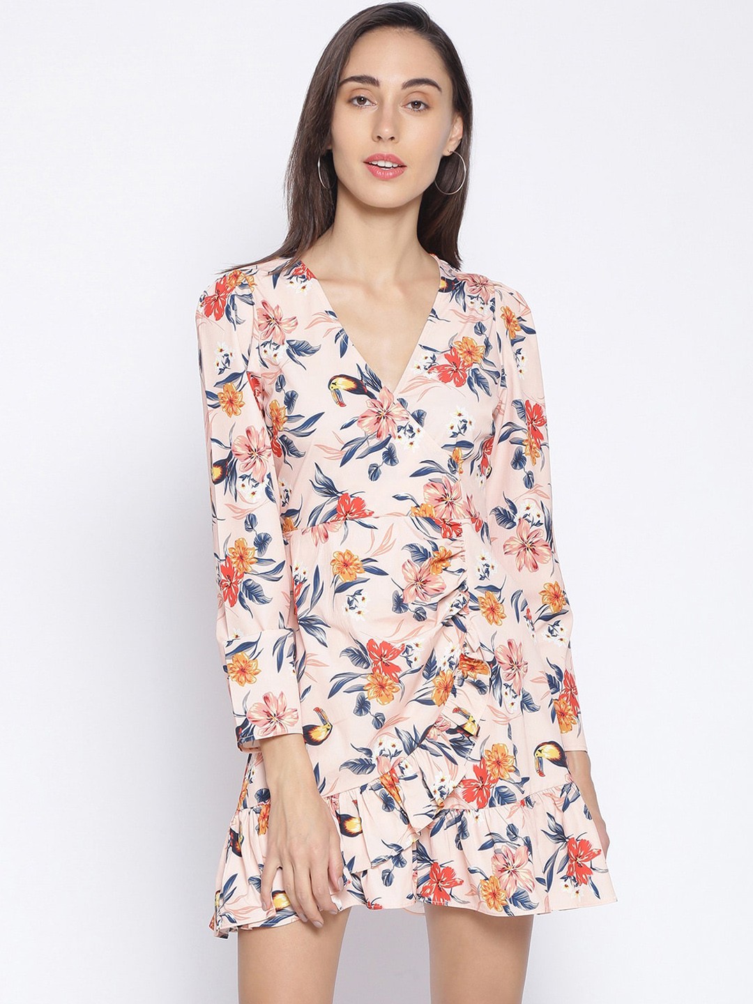 

Oxolloxo Multicoloured Floral Satin Mini Dress, Multi