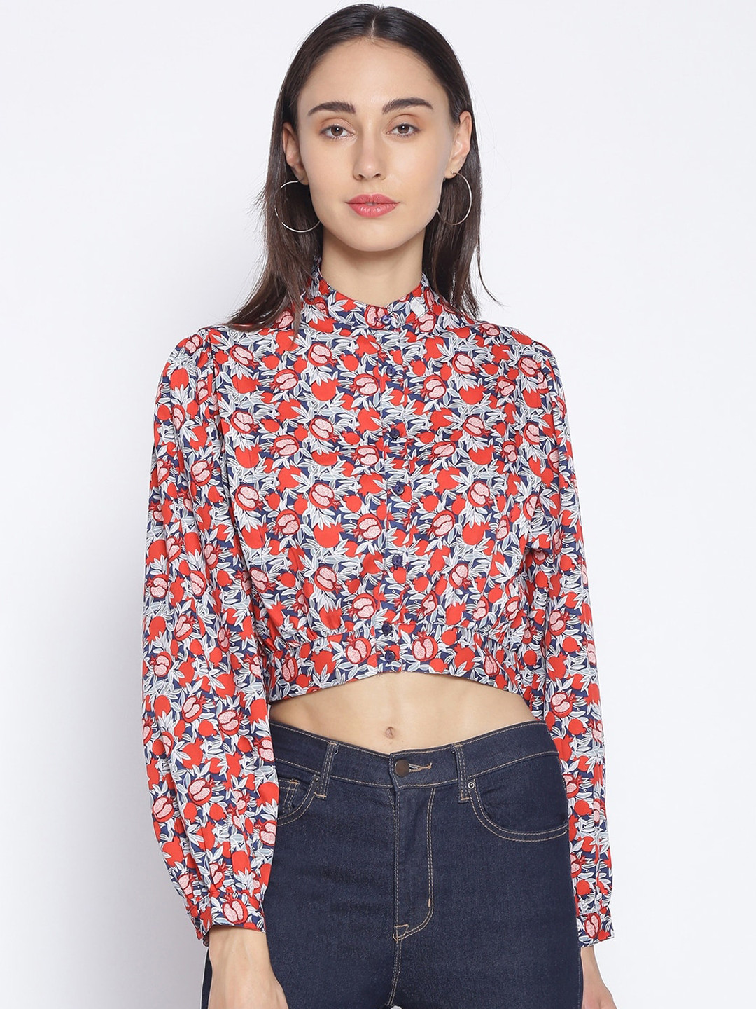 

Oxolloxo Women Multicoloured Regular Fit Printed Casual Shirt, Multi