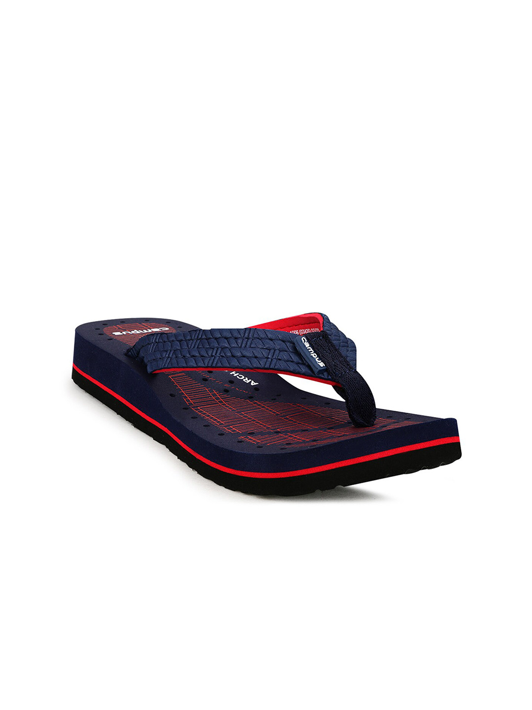 

Campus Women Navy Blue & Red Thong Flip-Flops