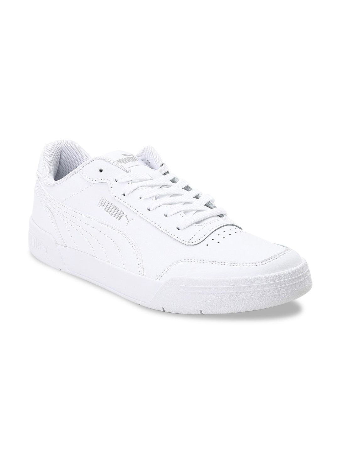 

Puma Unisex White Perforations Leather Sneakers