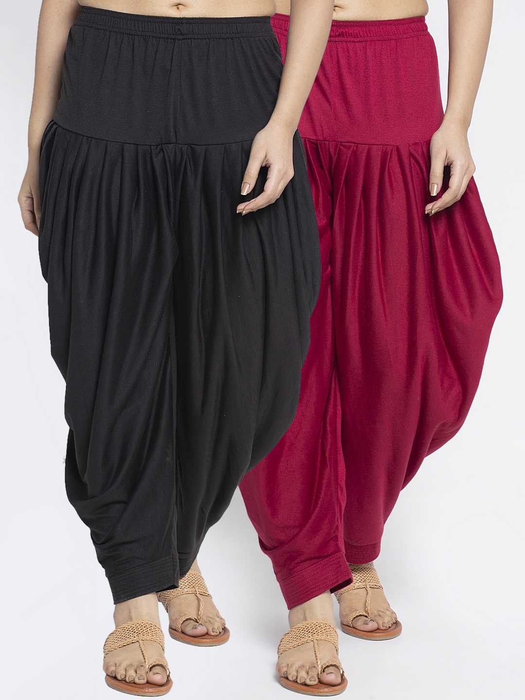 

GRACIT Women Pack Of 2 Solid Salwar, Black