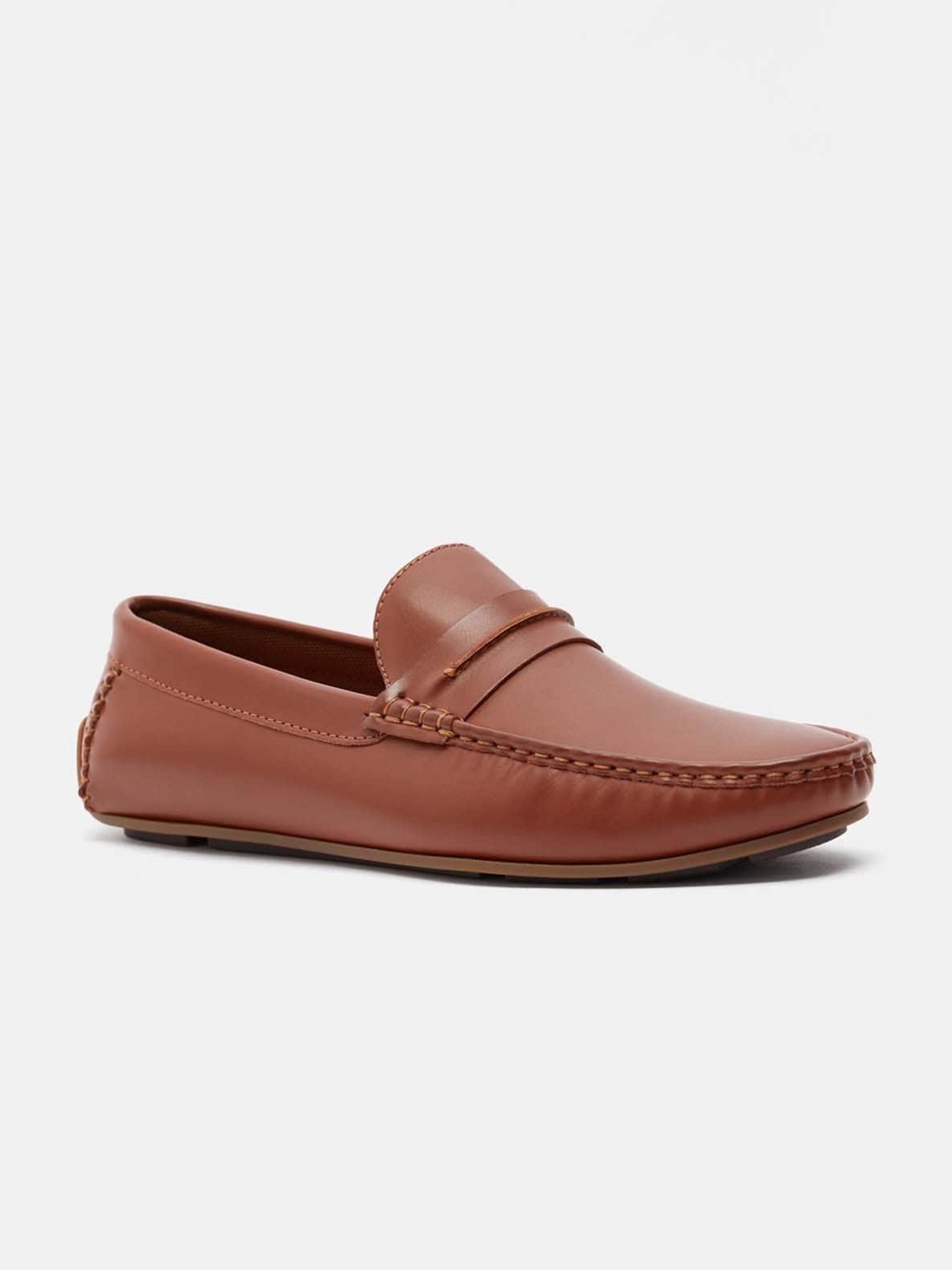 

shoexpress Men Brown PU Driving Shoes