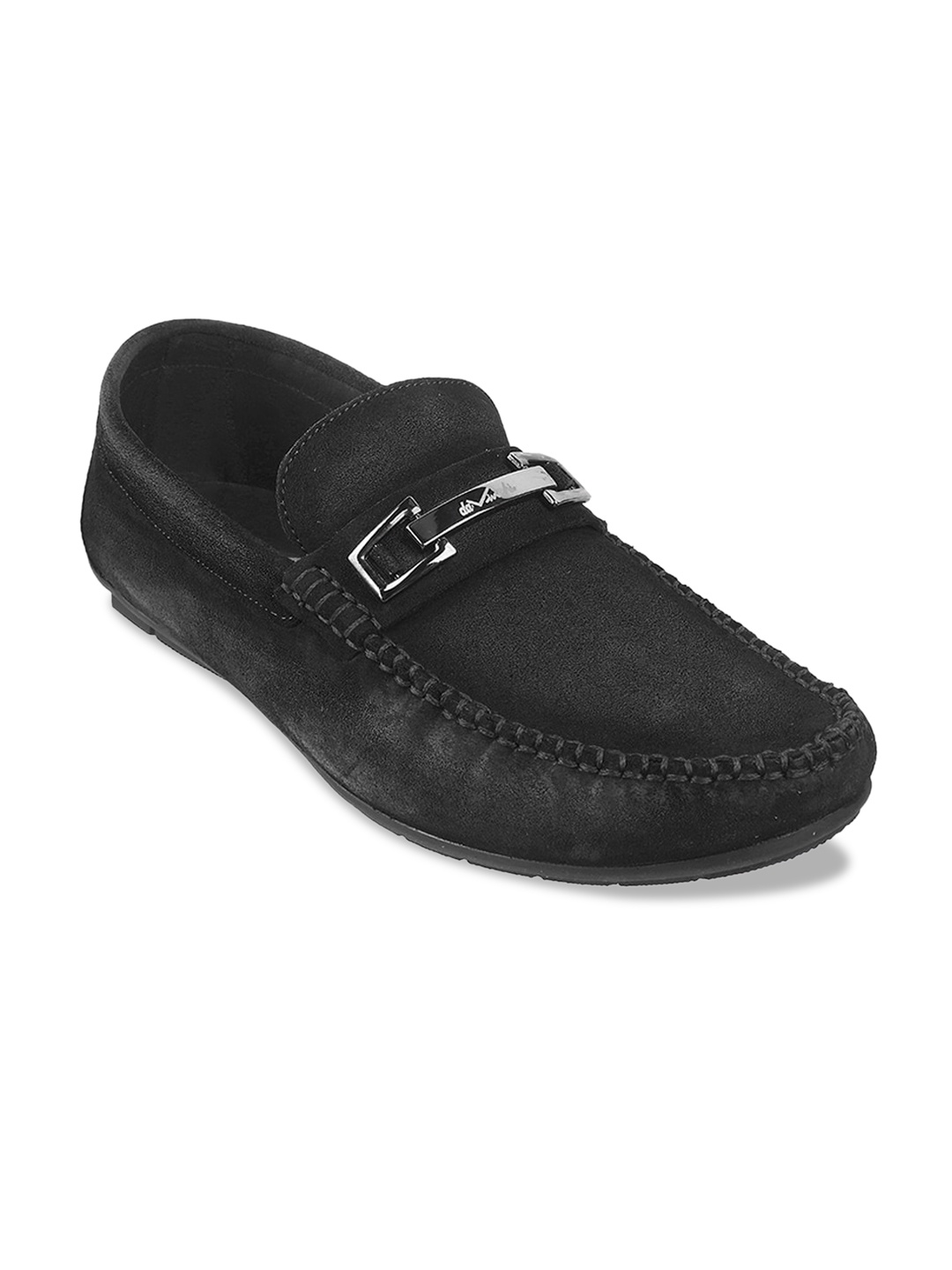 

DAVINCHI Men Black Suede Loafers