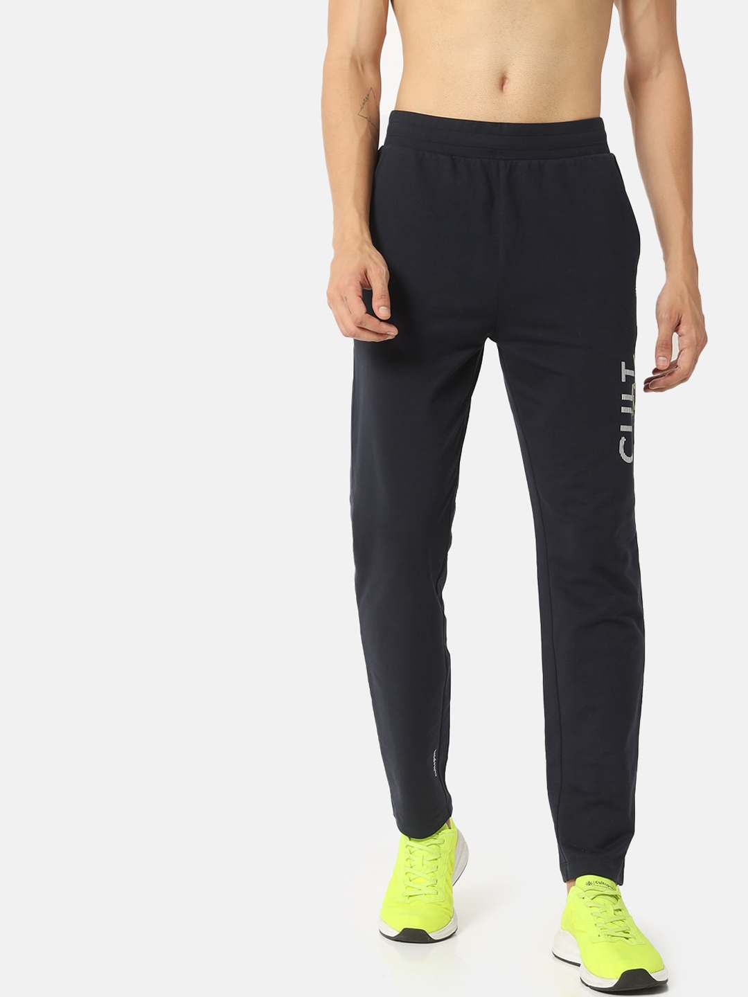 

CULT Men Navy Blue Solid Track Pants