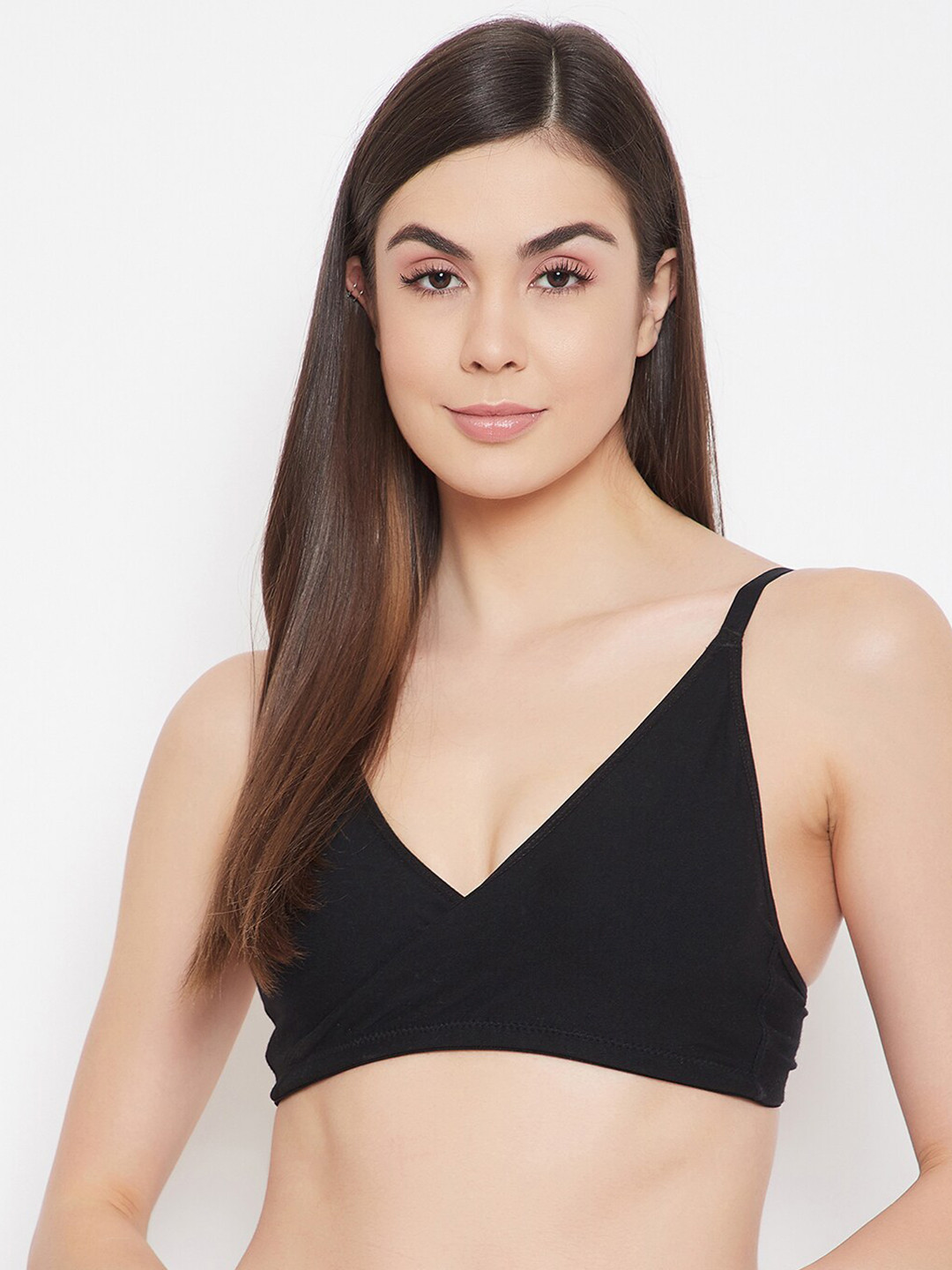 

Clovia Black Everyday Bra - Full Coverage Lightly Padded