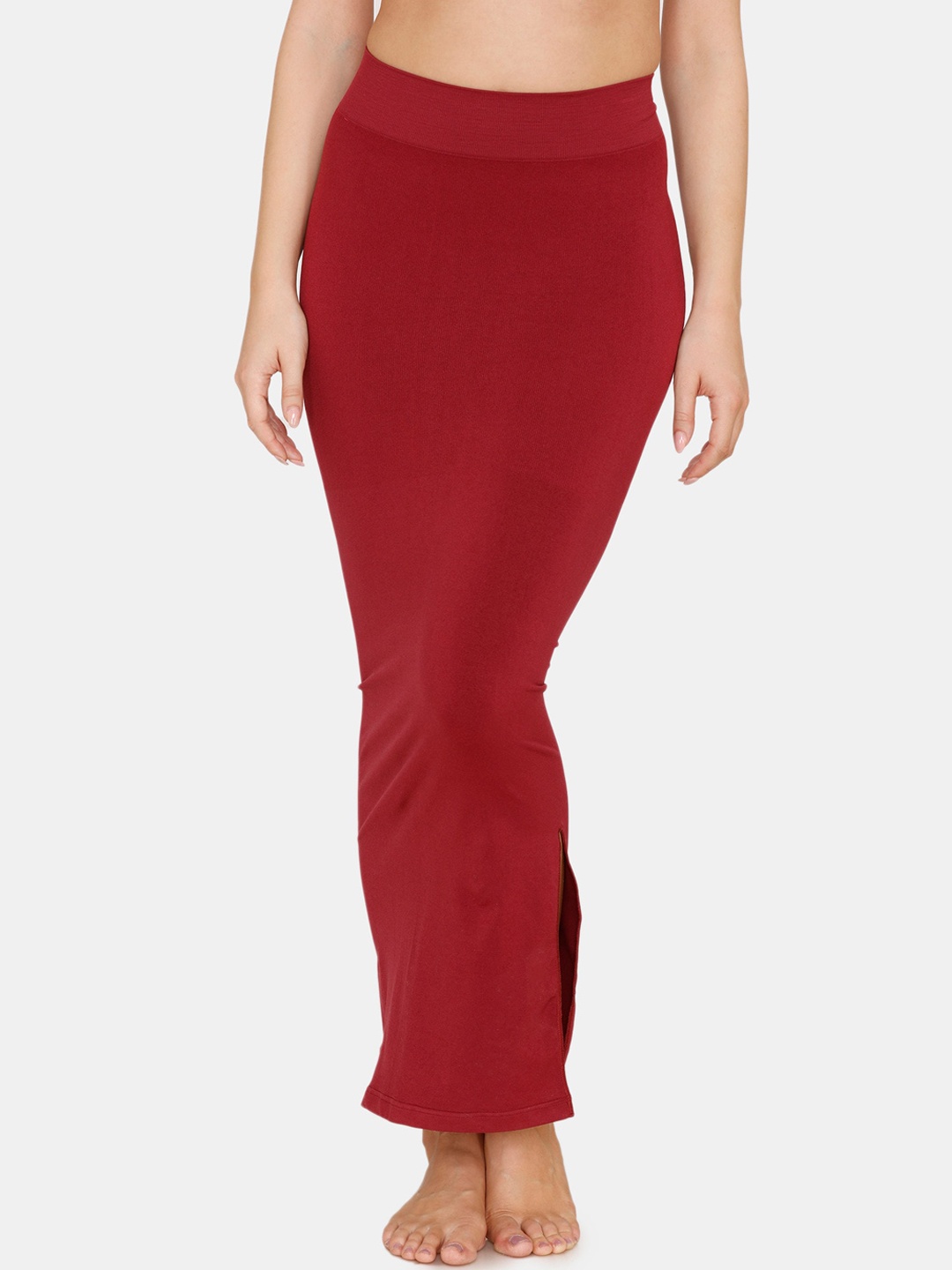 

Zivame Women Maroon Solid Saree Shapewear