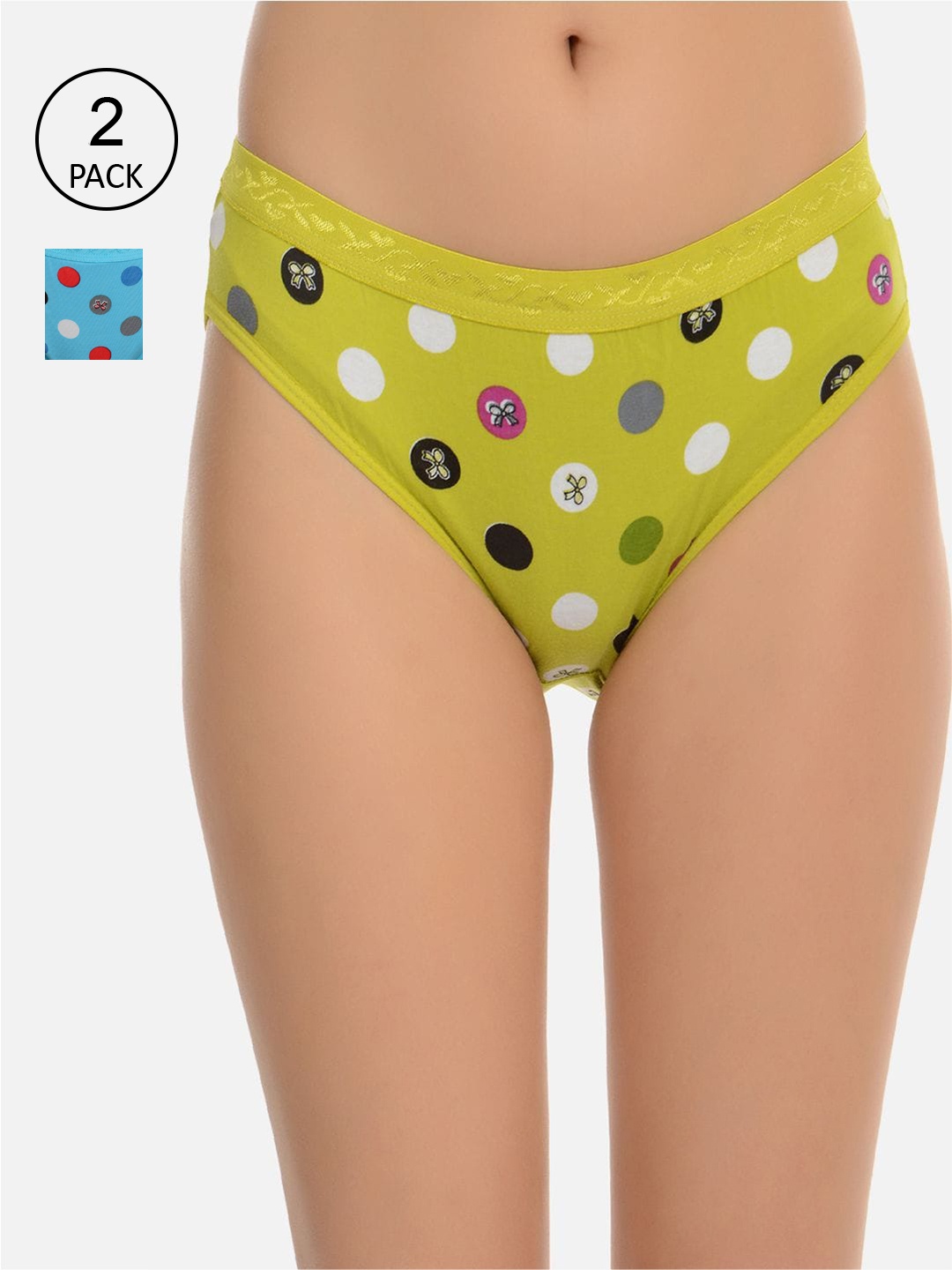 

mod & shy Women Pack Of 2 Assorted Printed Basic Briefs MU7577M
