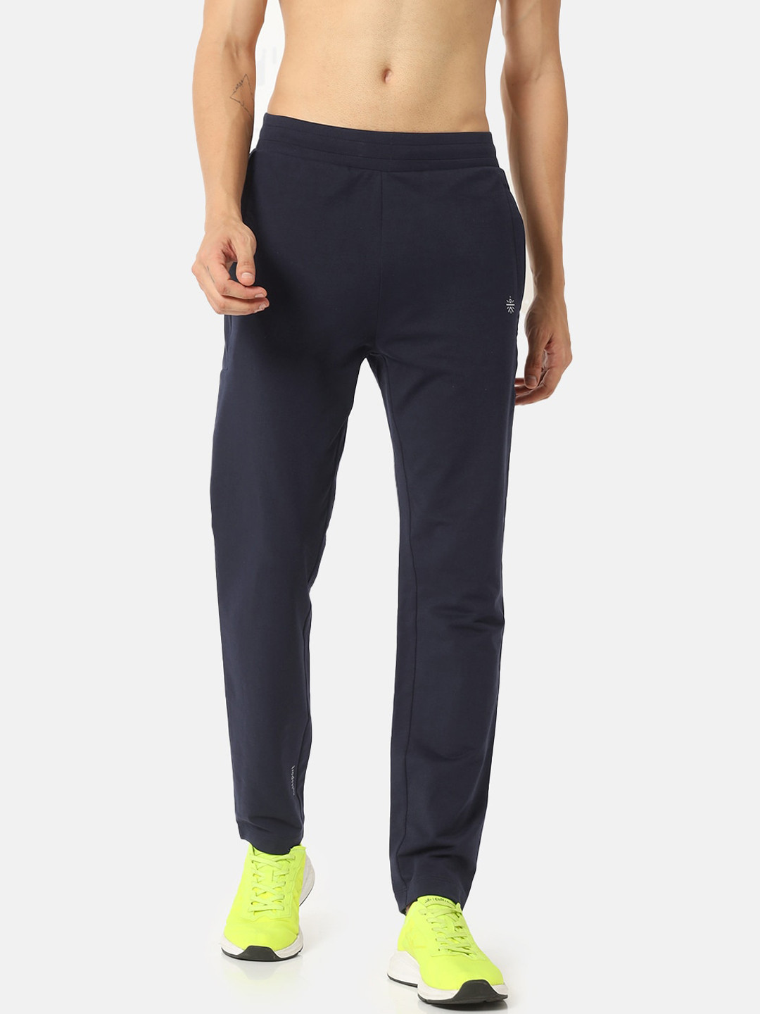 

CULT Men Navy-Blue Solid Track Pants