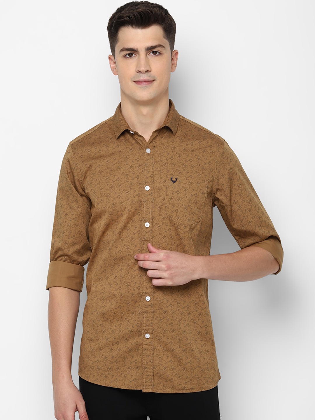 

Allen Solly Sport Men Khaki Regular Fit Printed Casual Shirt
