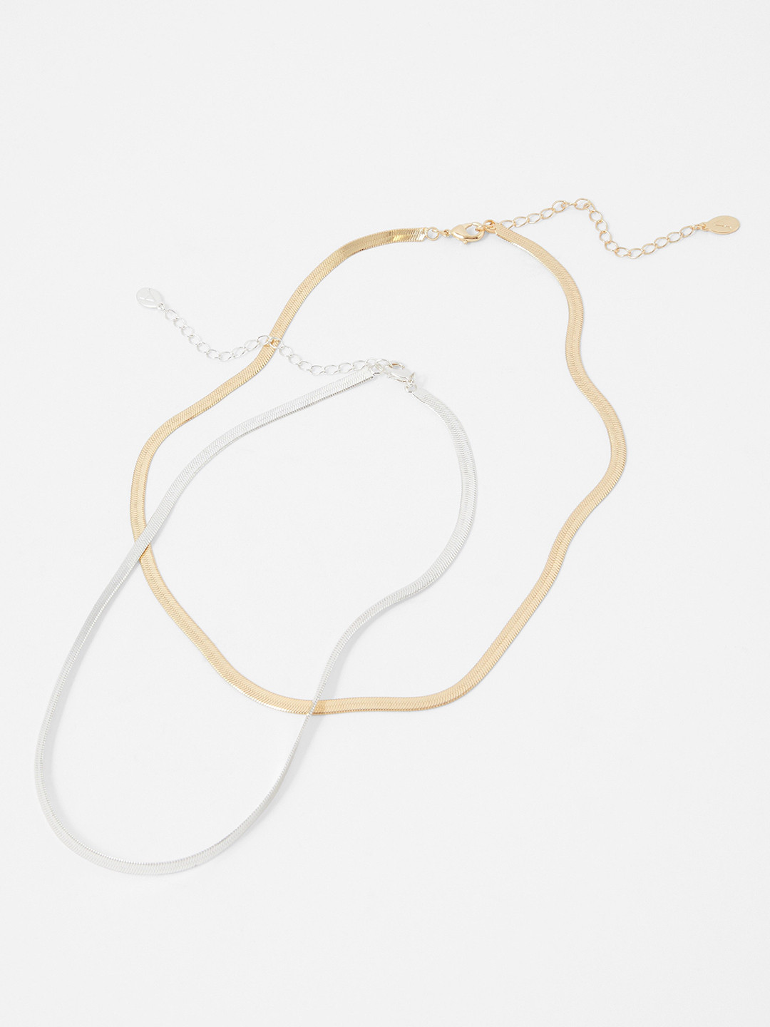 

Accessorize London Women Set of 2 Snake Chain Necklaces, Gold