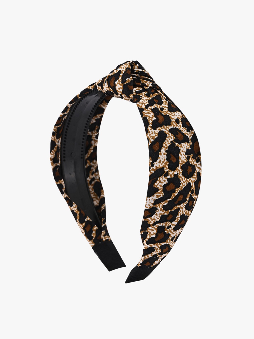 BuckleUp Women Black & Brown Animal Printed Hairband