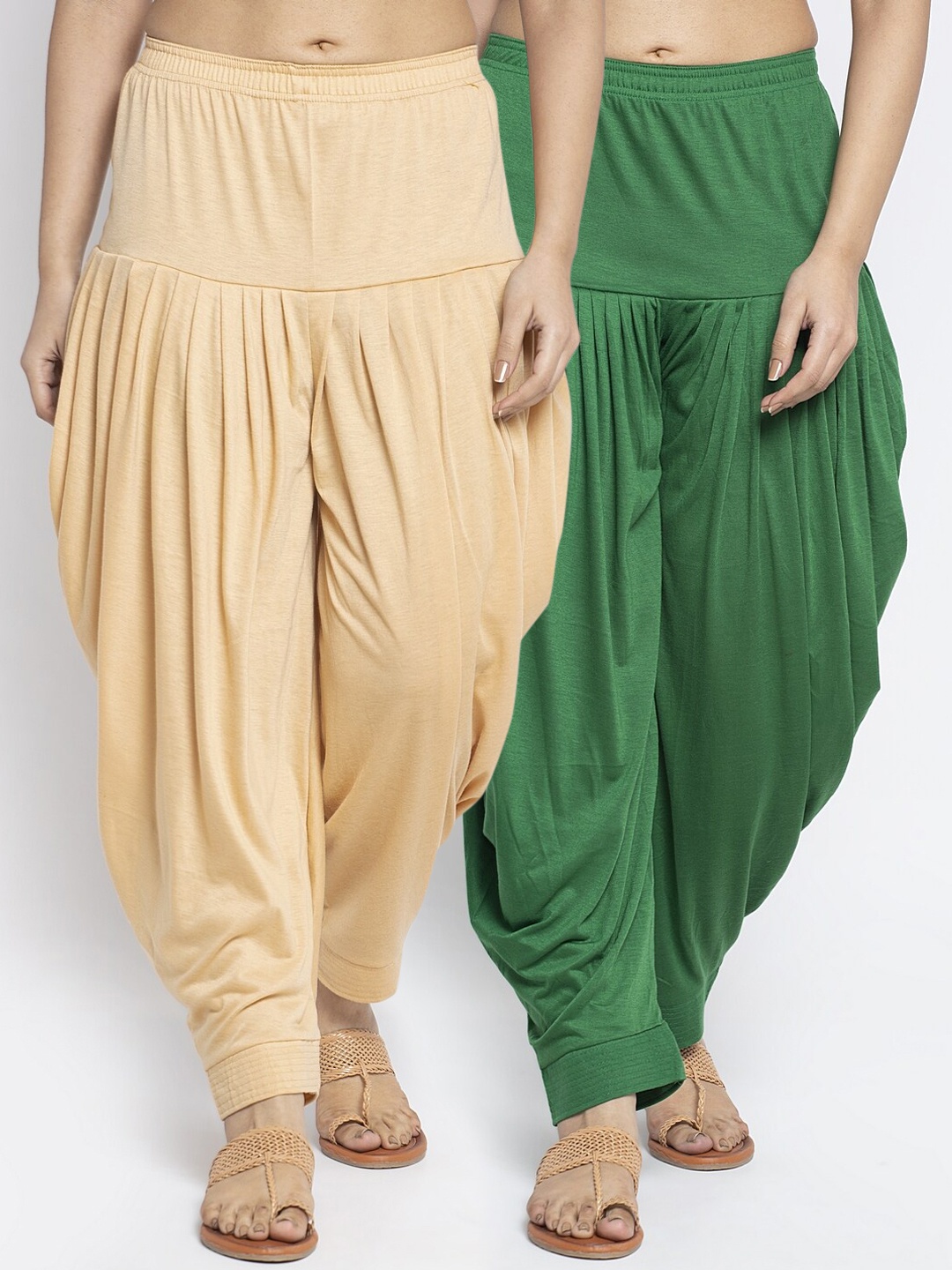 

GRACIT Women Pack Of 2 Solid Salwar, Beige