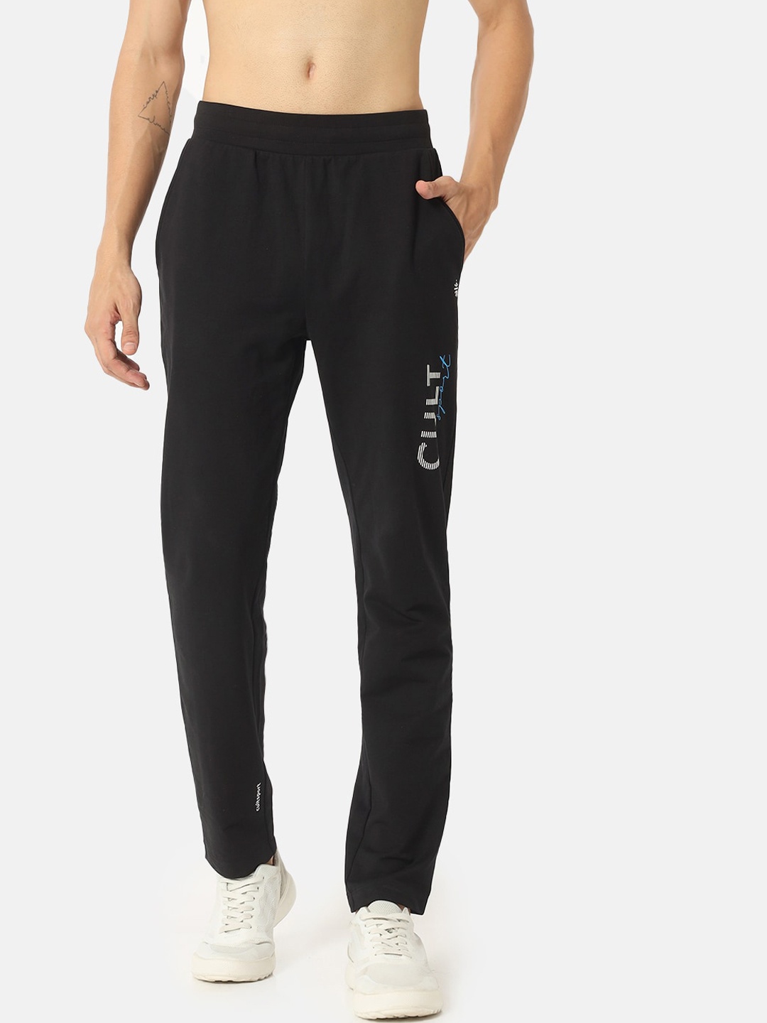 

CULT Men Black Solid Supersoft Track Pants