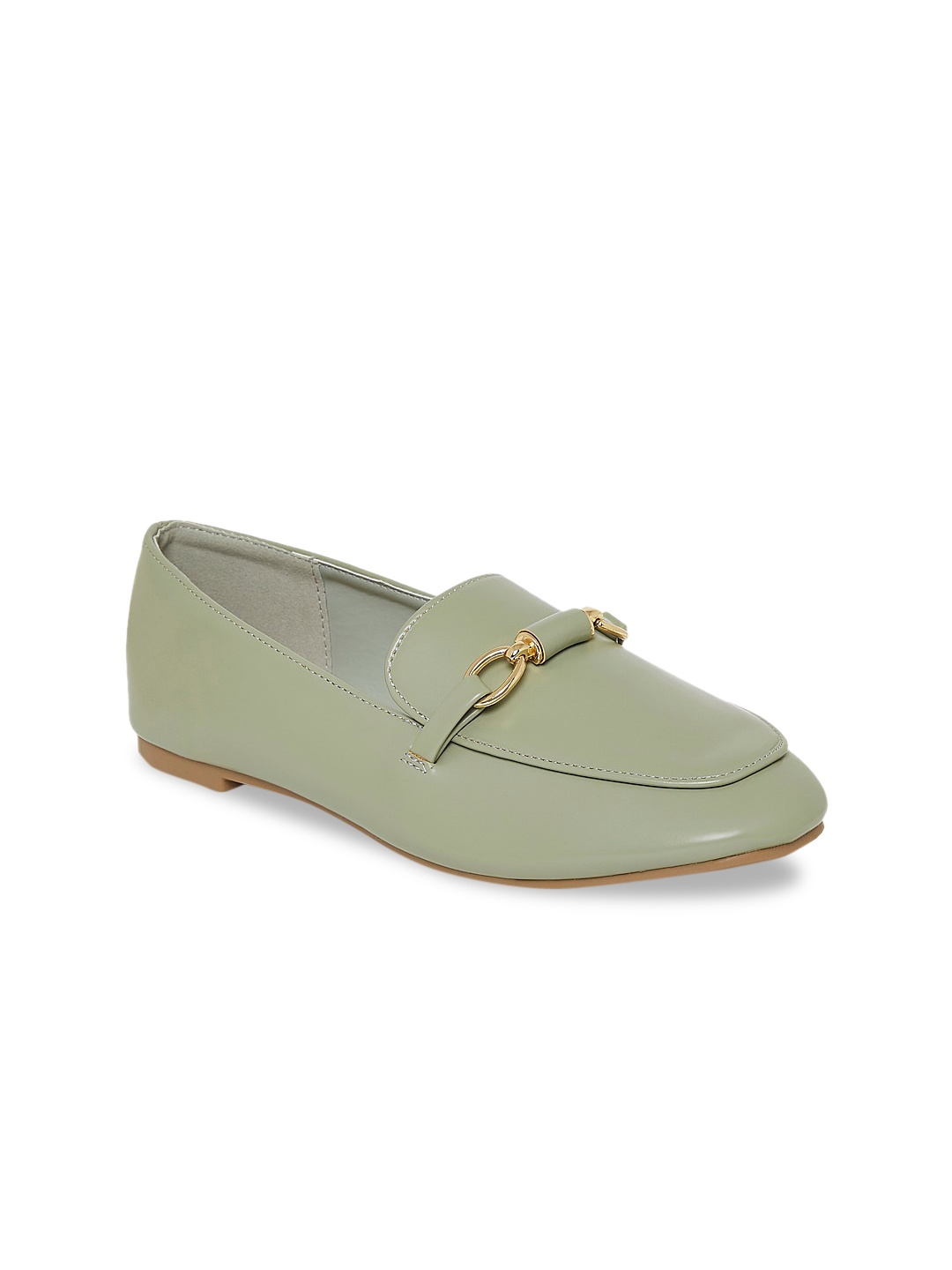 

Forever Glam by Pantaloons Women Green Leather Loafers